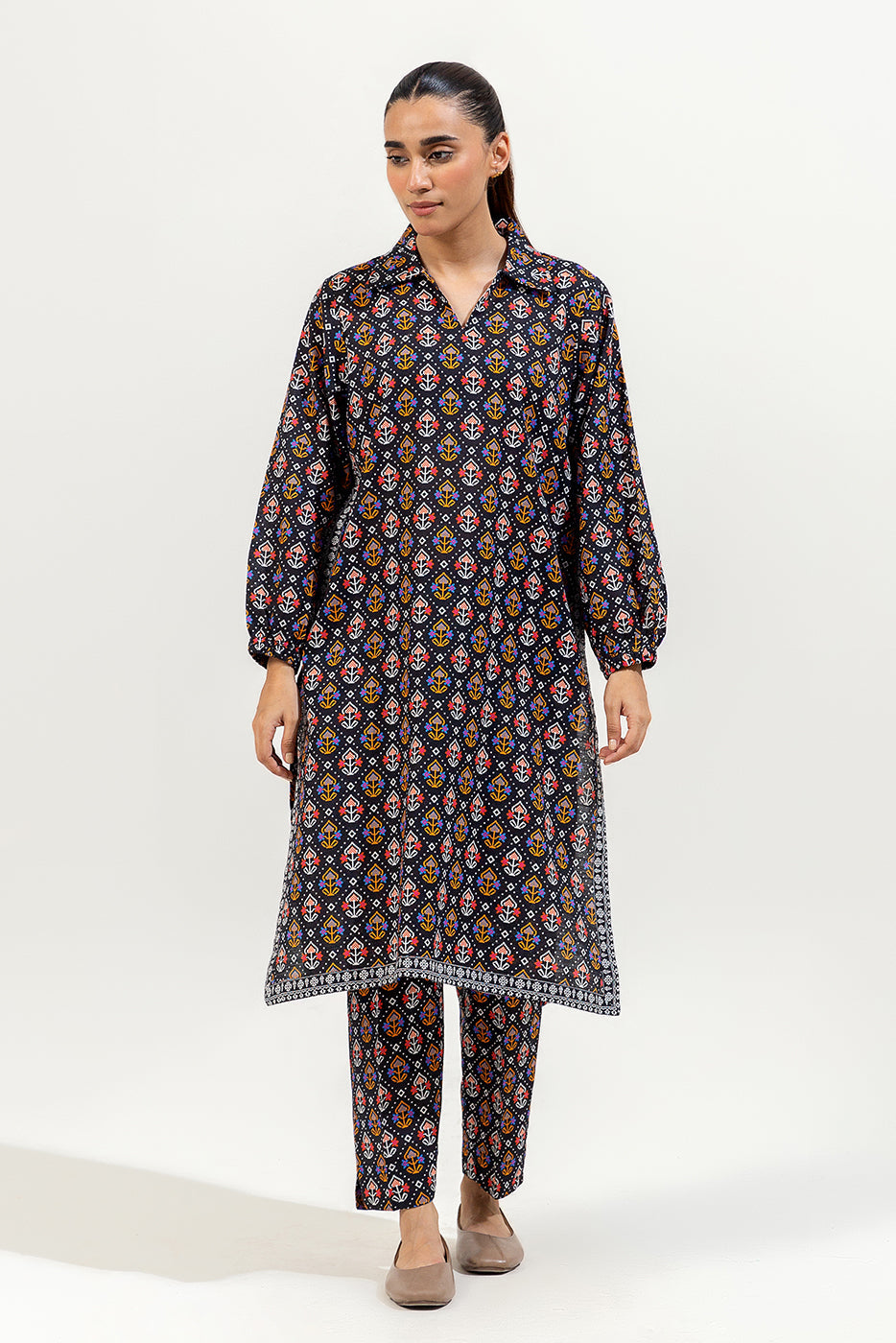 2 Piece Printed Khaddar Suit (Pret)