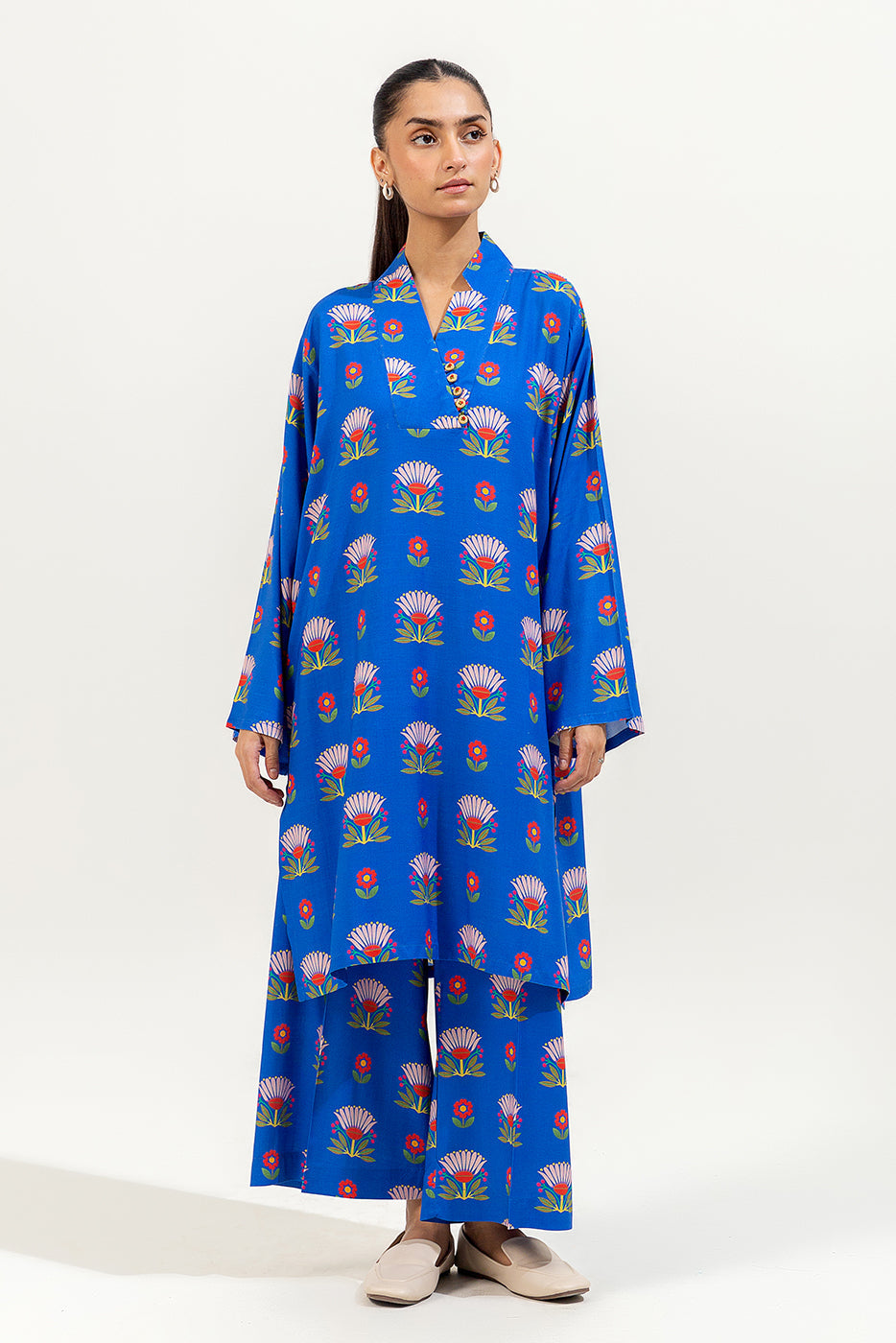 2 Piece Printed Viscose Suit (Pret)