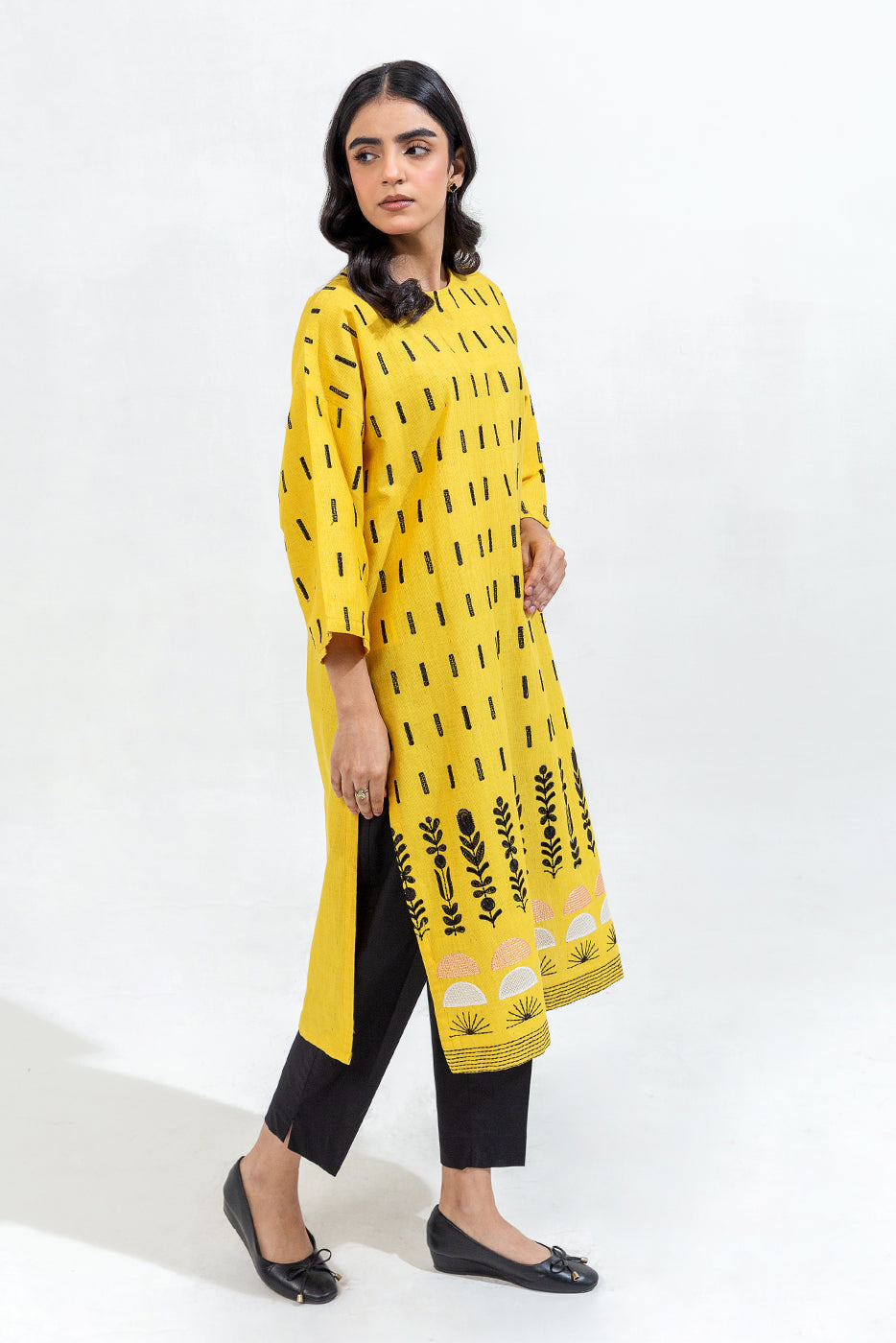 Embroidered Khaddar Shirt (Pret)