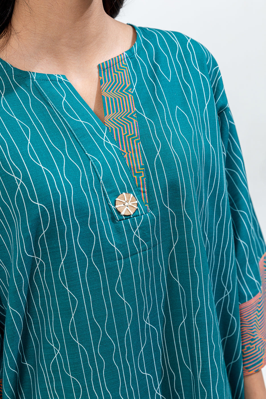 Printed Khaddar Shirt (Pret)