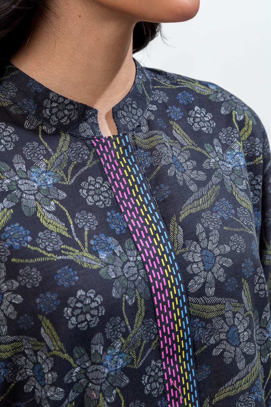 Printed Khaddar Shirt (Pret)