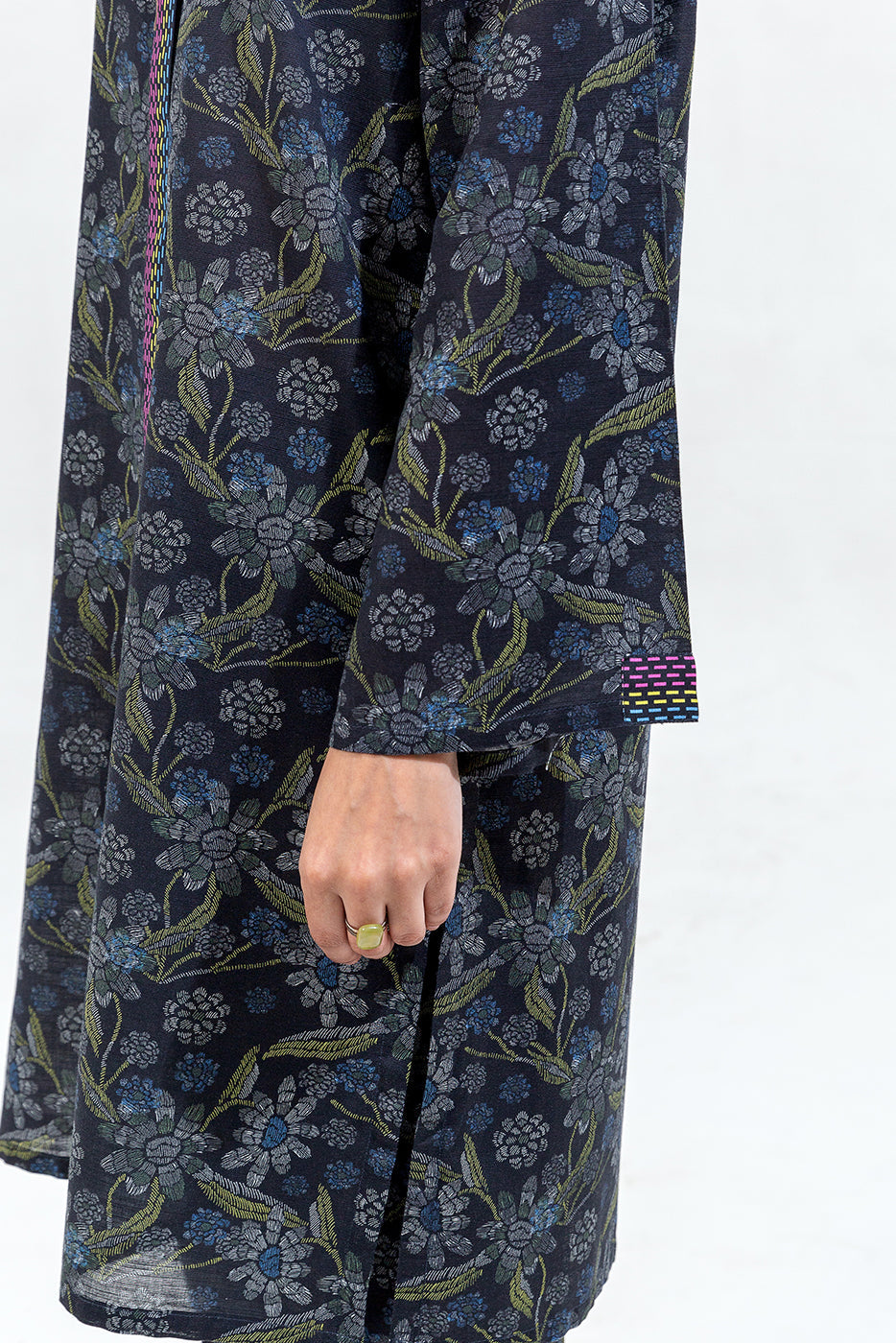 Printed Khaddar Shirt (Pret)