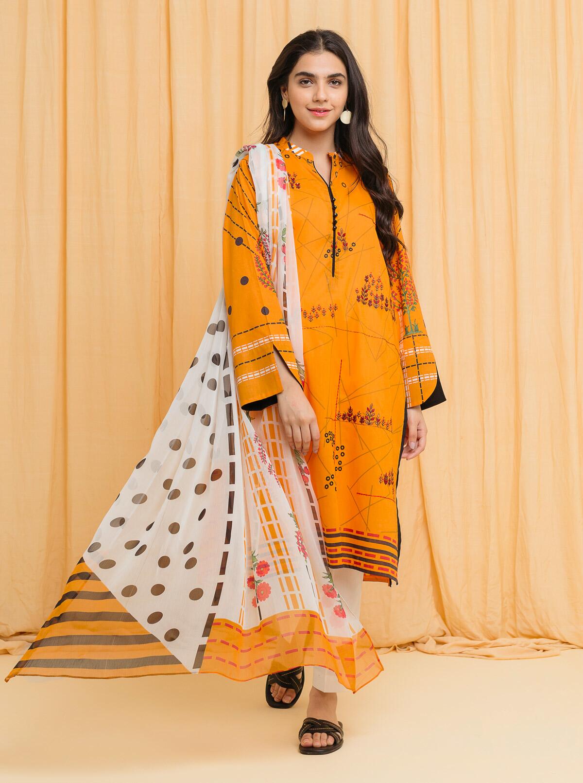 Tinted Twist - Embroidered Printed 3 Piece