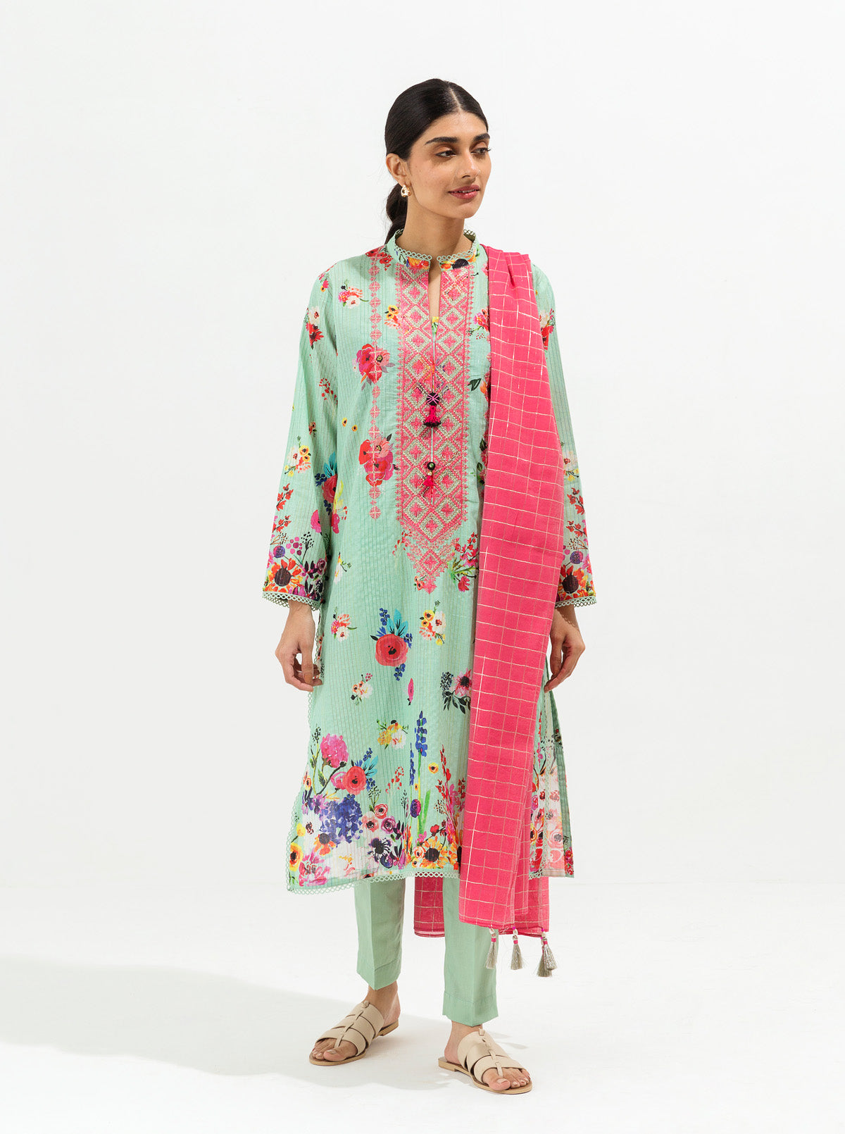 Iced Mint-Embroidered-2P (Unstitched)