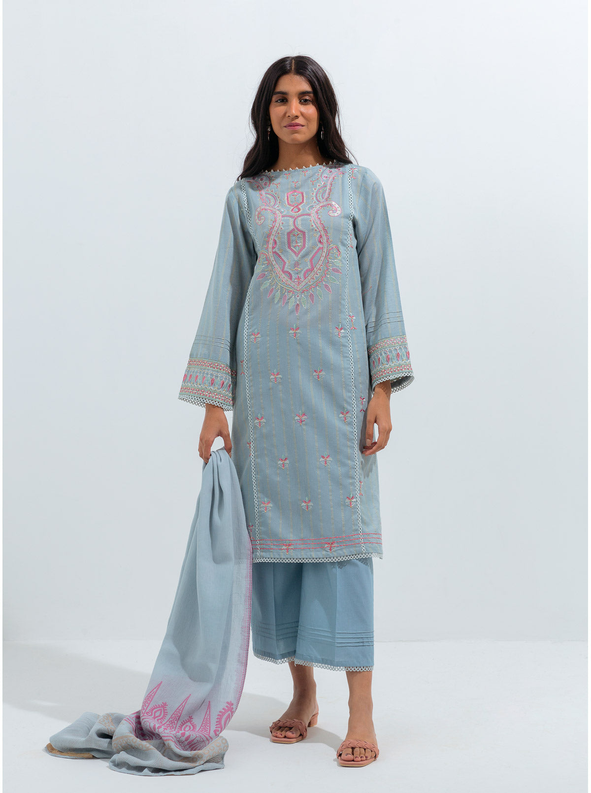 Powder Blue-Embroidered-2P
