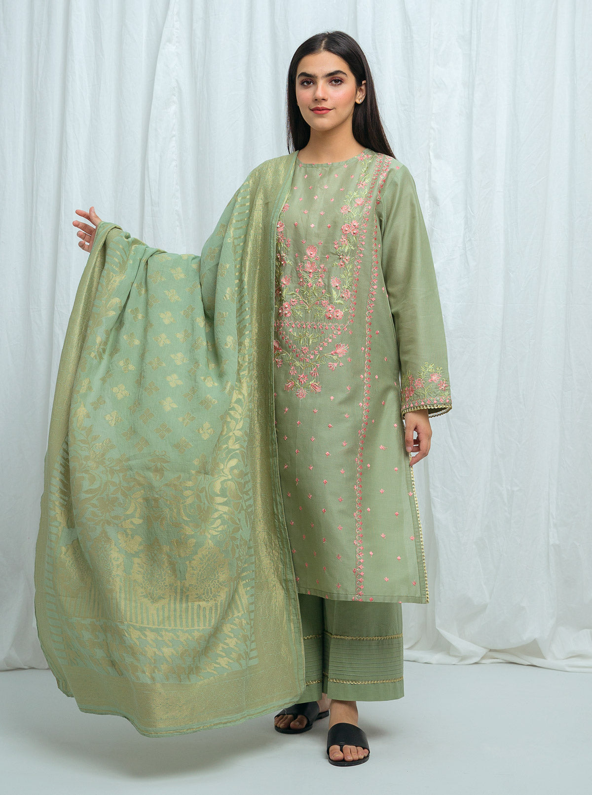Boho Mint-Embroidered-2P