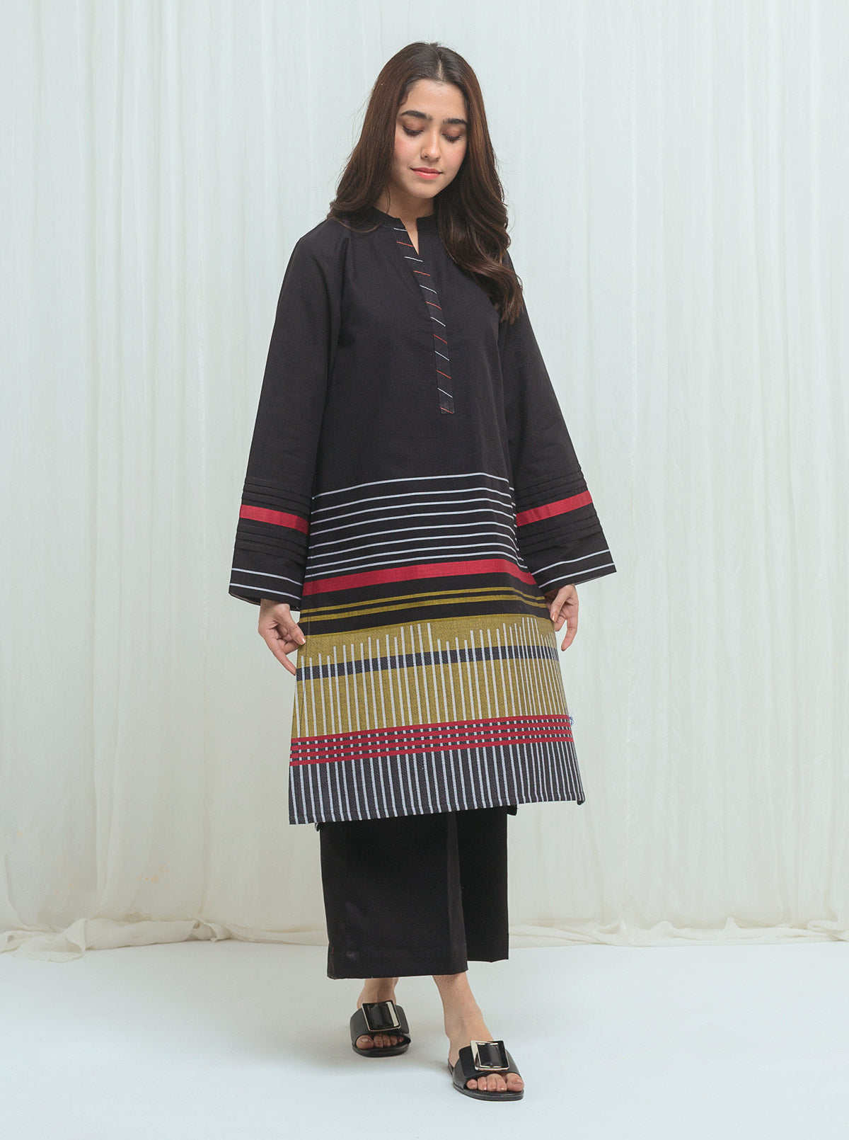 DA-2104 PURPLE EMBROIDERED KURTA WITH TROUSER
