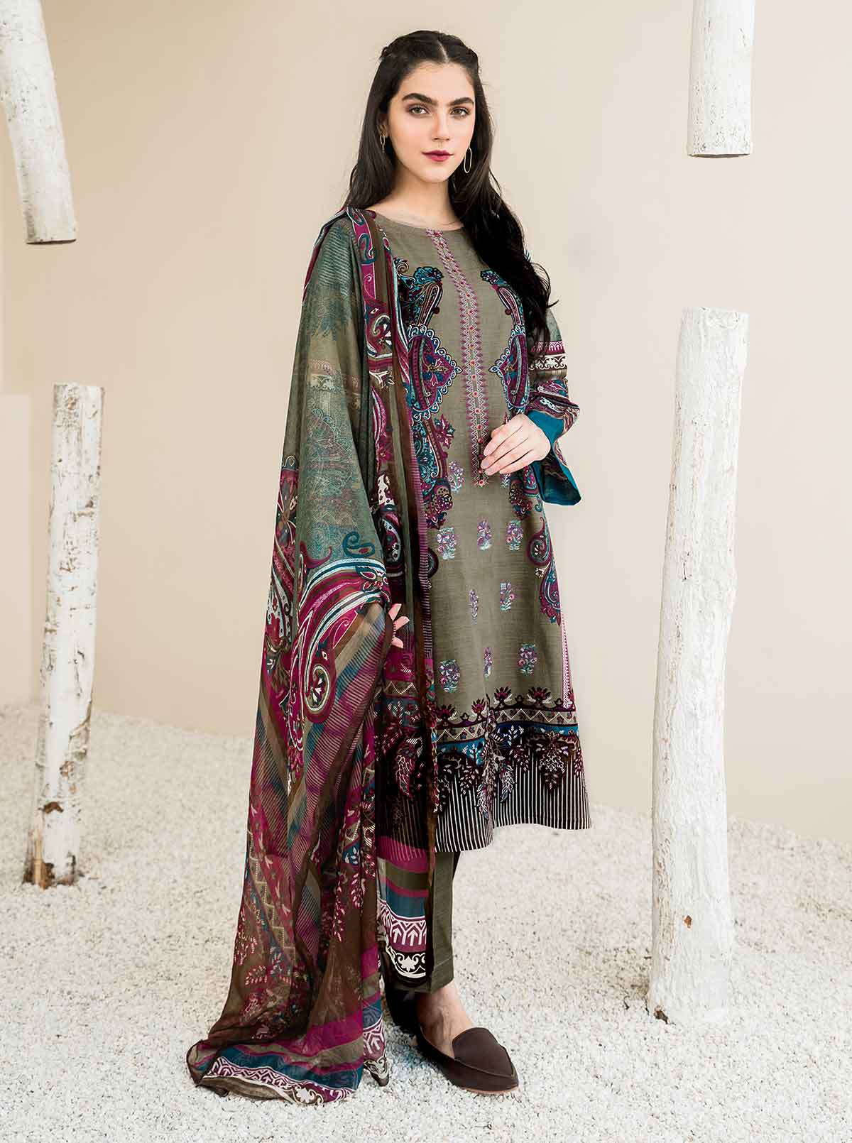 AJS-08 PRINTED LAWN 2 PCS