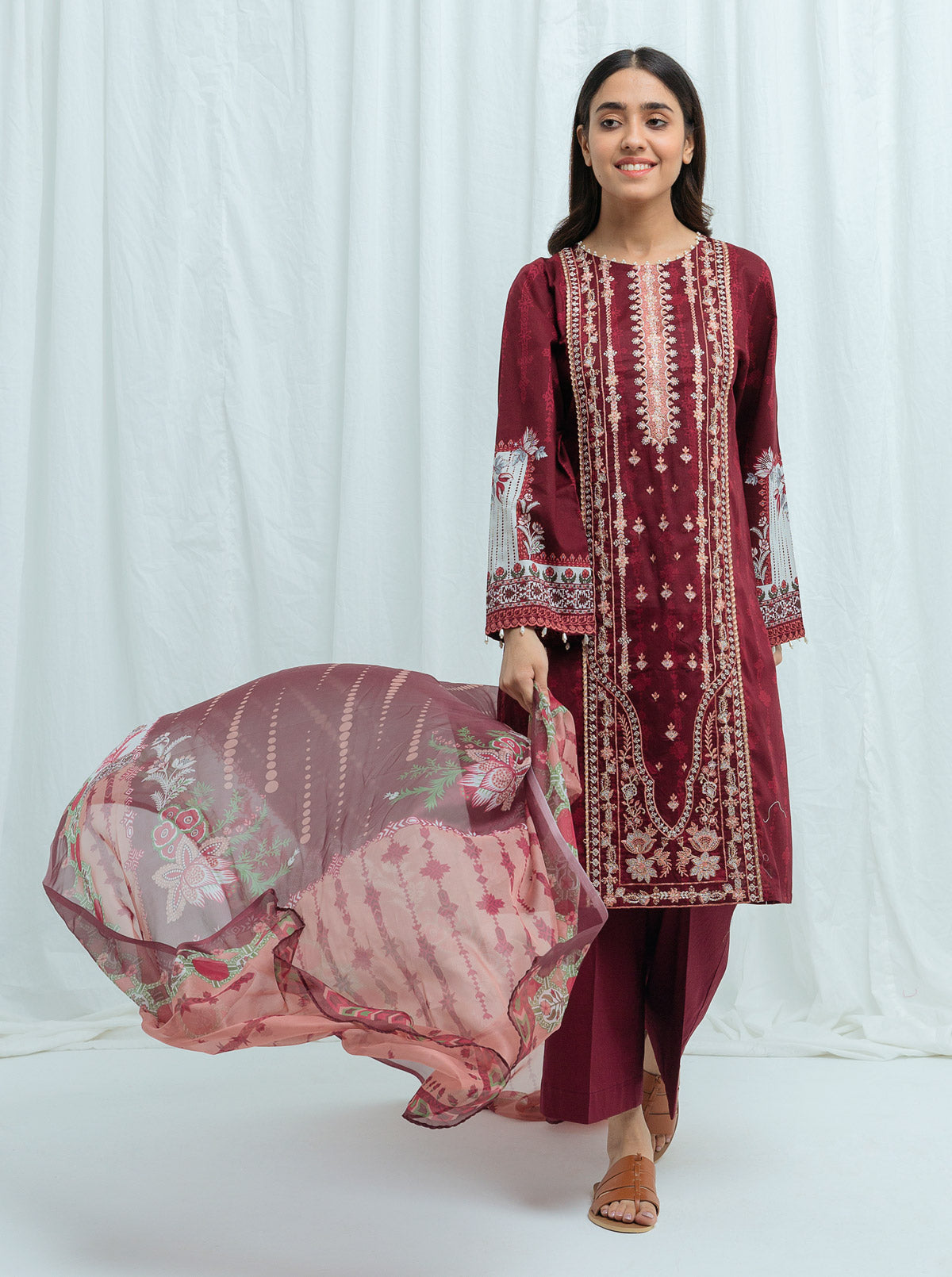Carmine Ruby-Embroidered -3P
