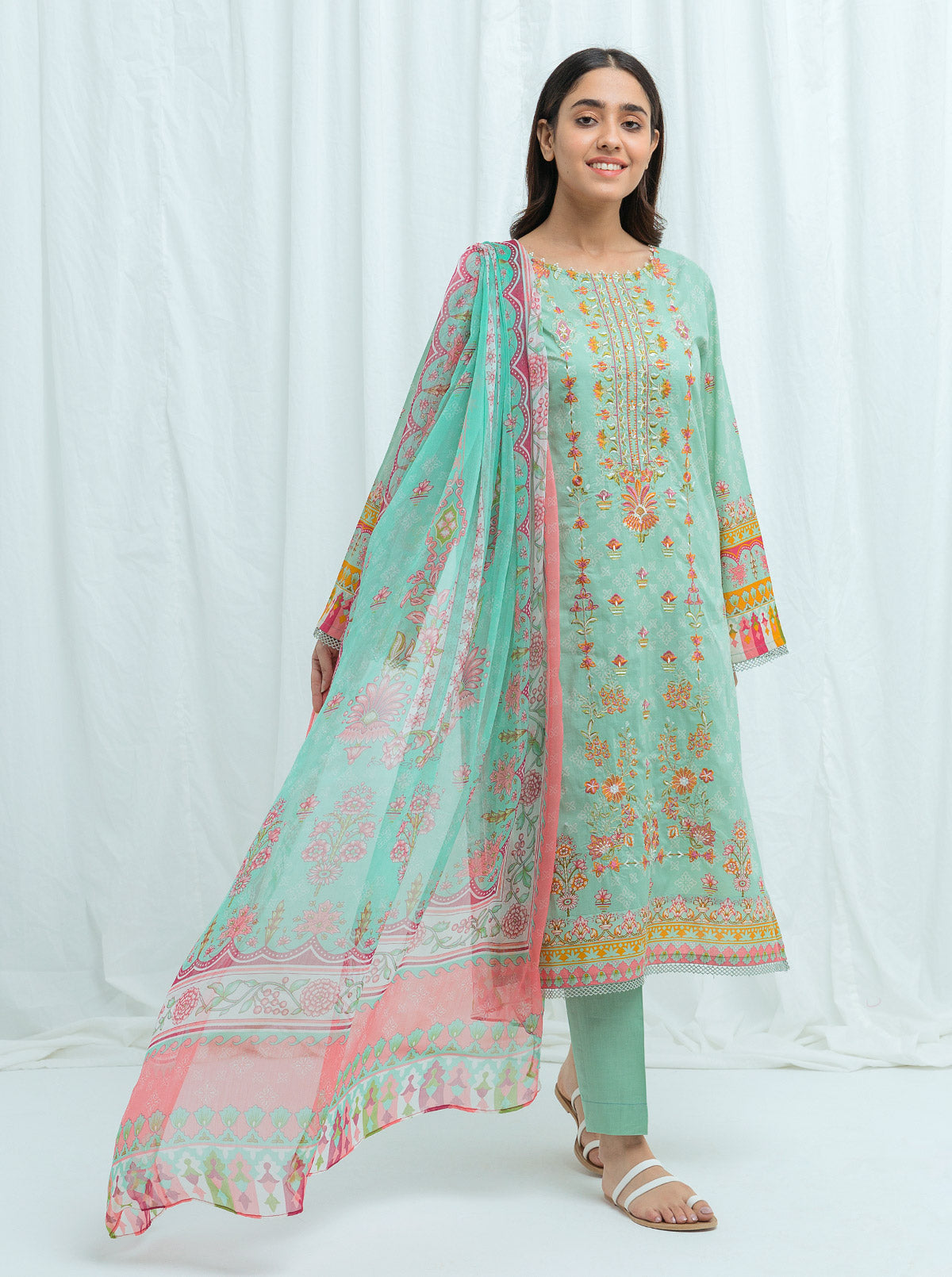 Floral Mist-Embroidered -3P