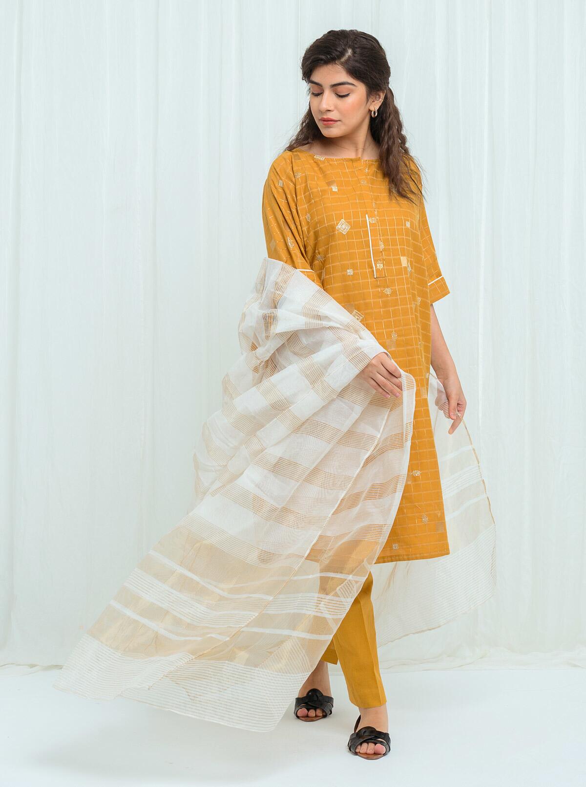 EMBROIDERED DANIER ZARI SHIRT (LUXURY-PRET)