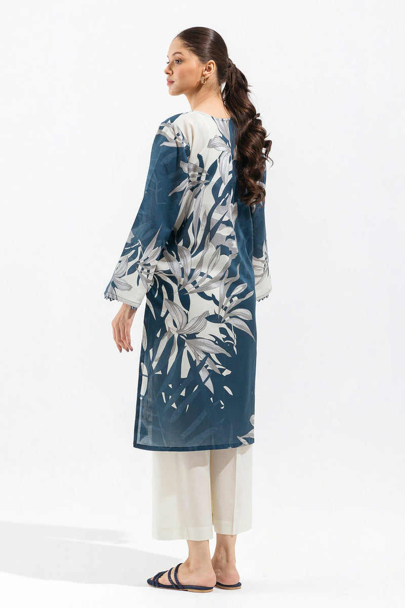 1 Piece Printed Lawn Shirt - Aegean Palms (Unstitched)