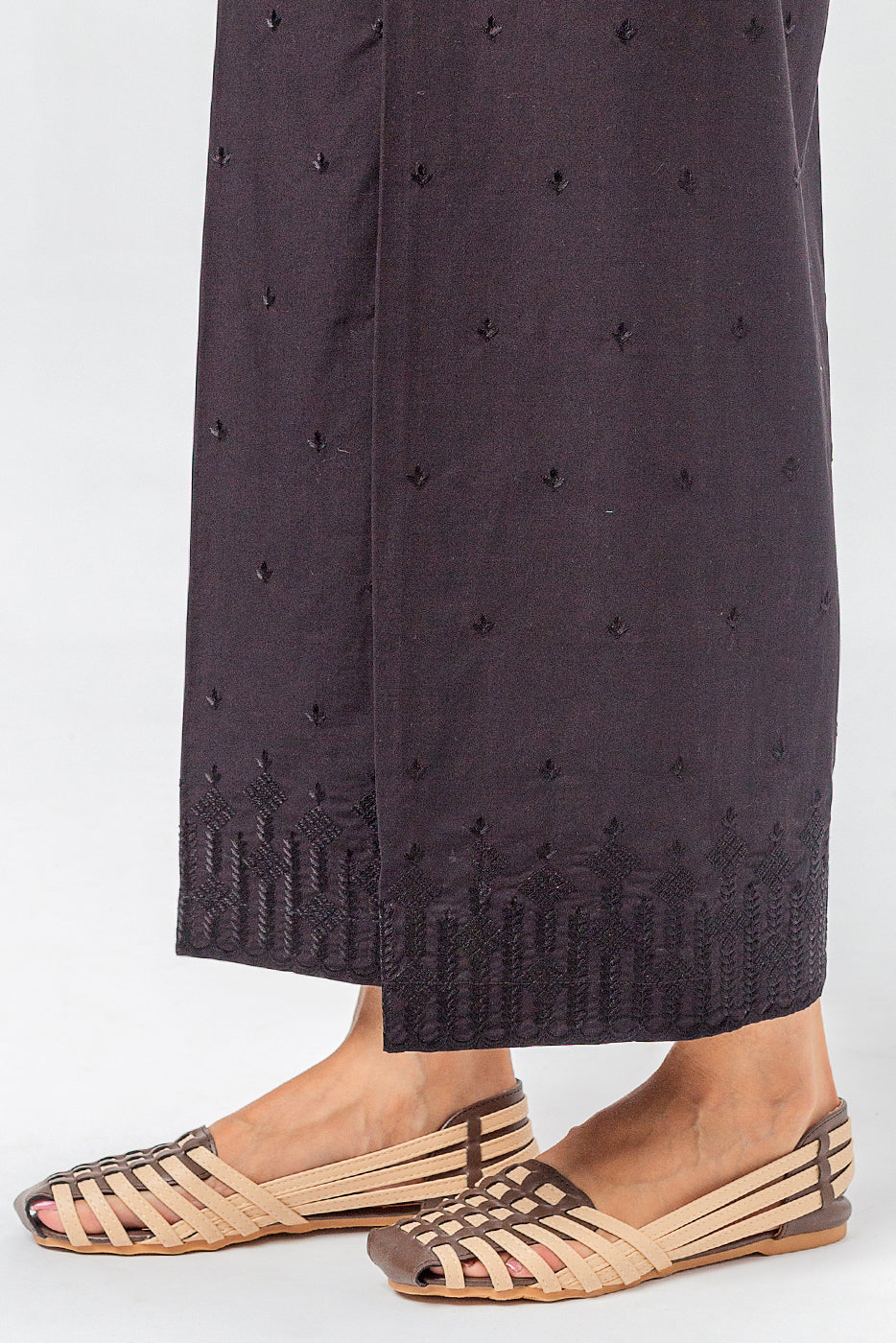 Embroidered Culotte Pants