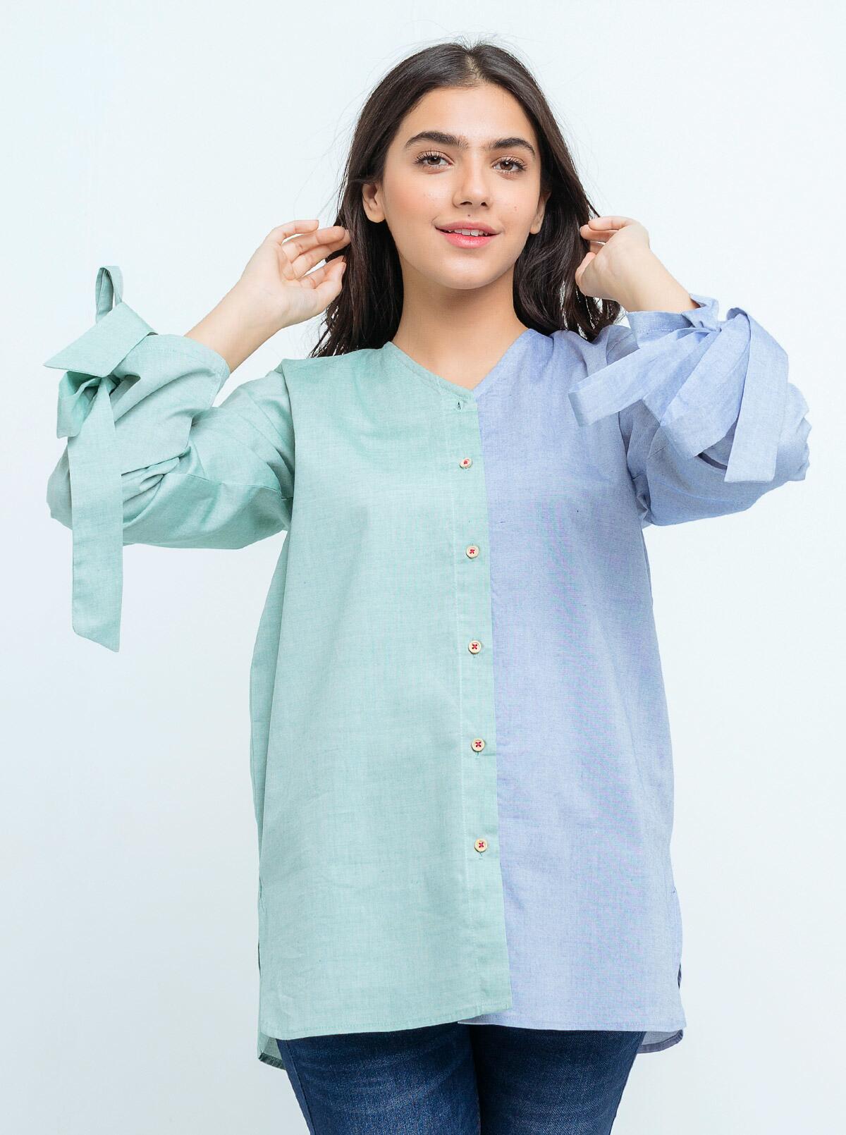DA-2130 RUST 2PCS  EMBROIDERED KURTA WITH TROUSER