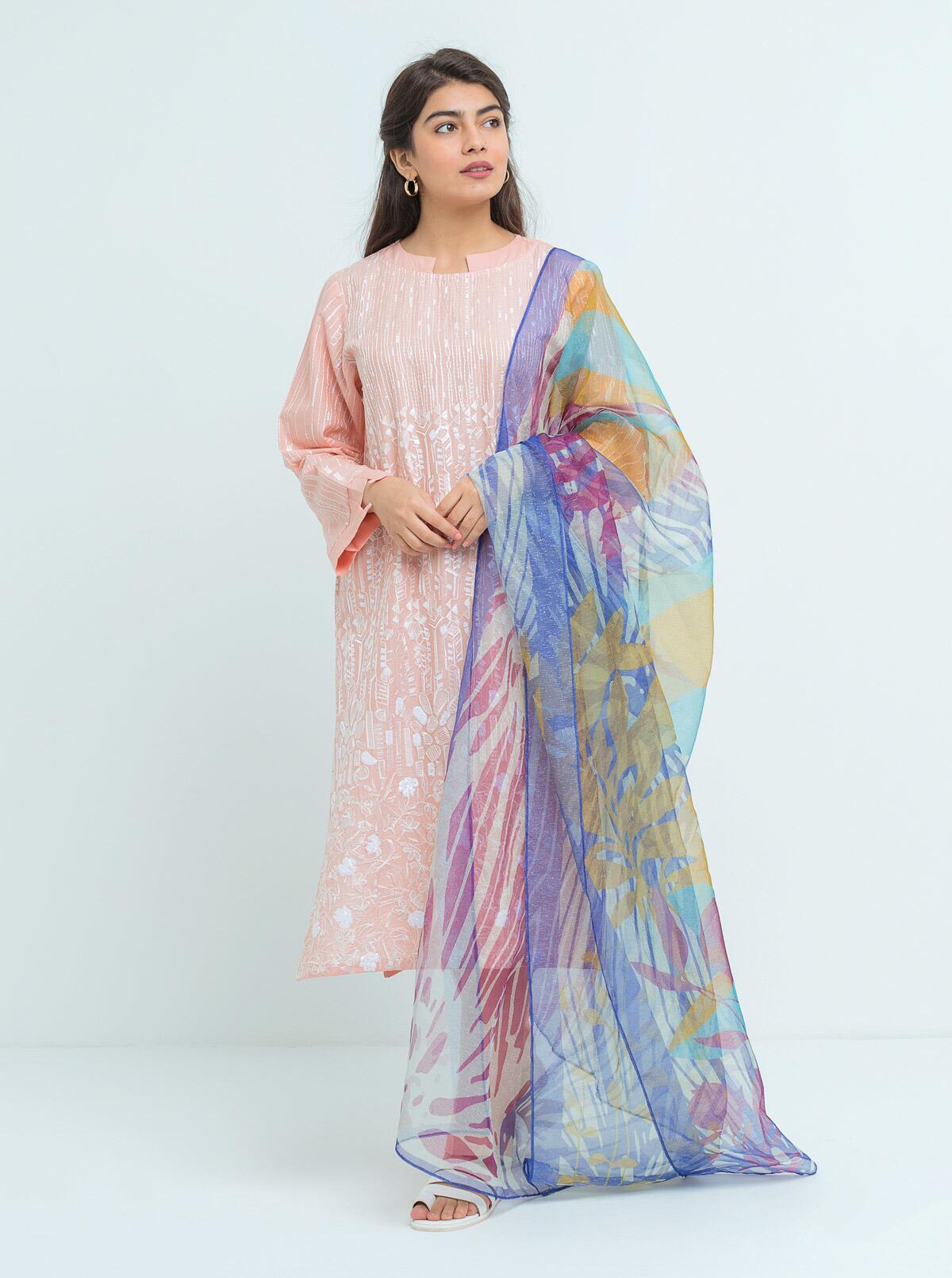 AJS-26 EMBROIDERED LAWN 3 PCS