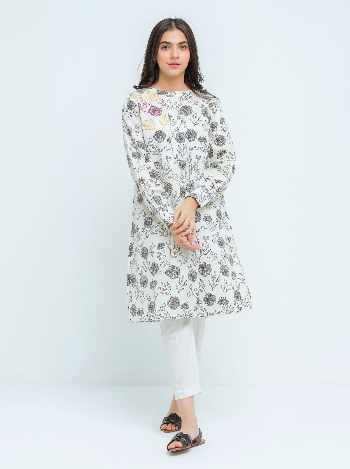 DA-1593 GREEN EMBROIDERED KURTA