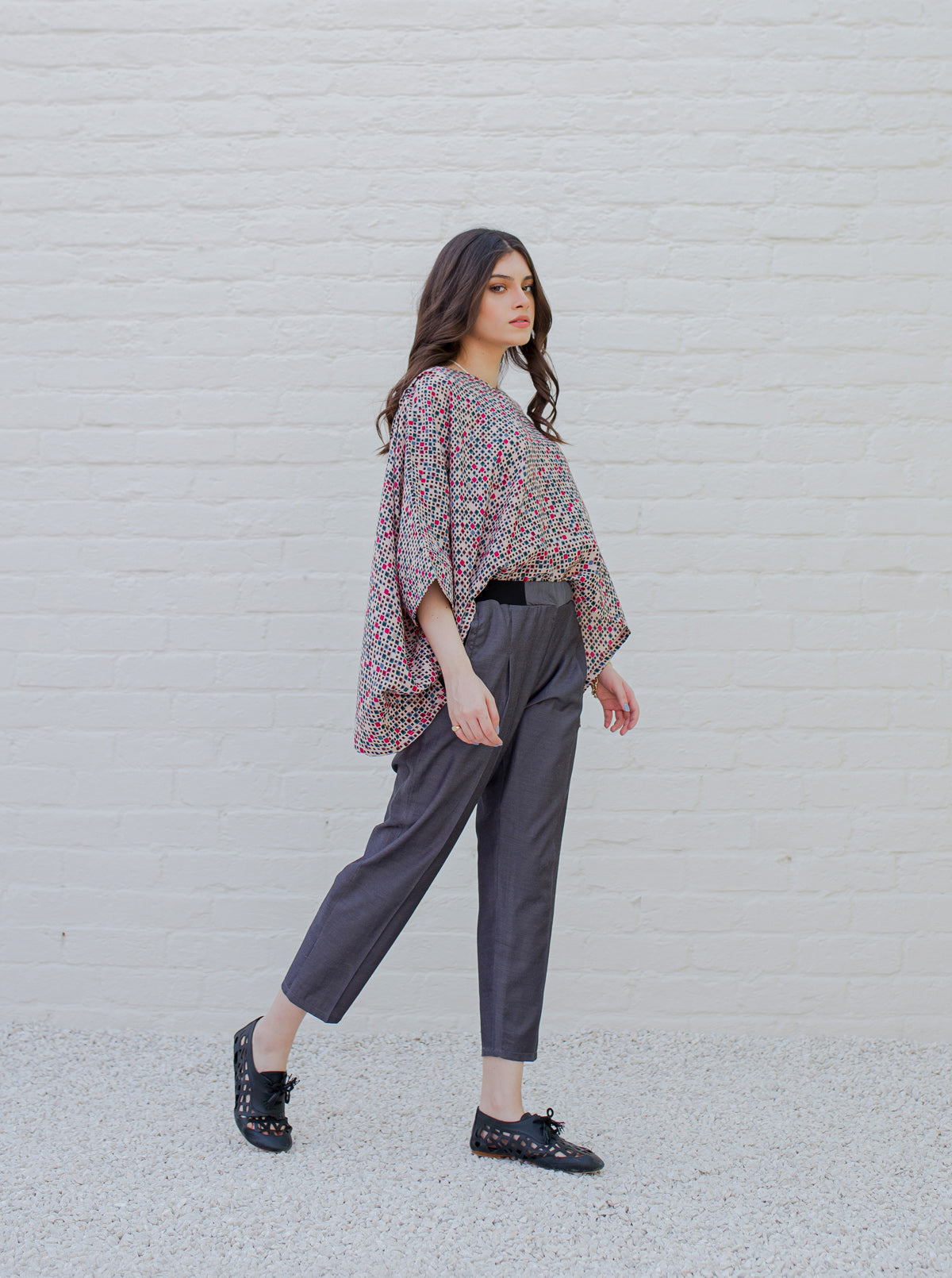 Charcoal Waist Rib Pants