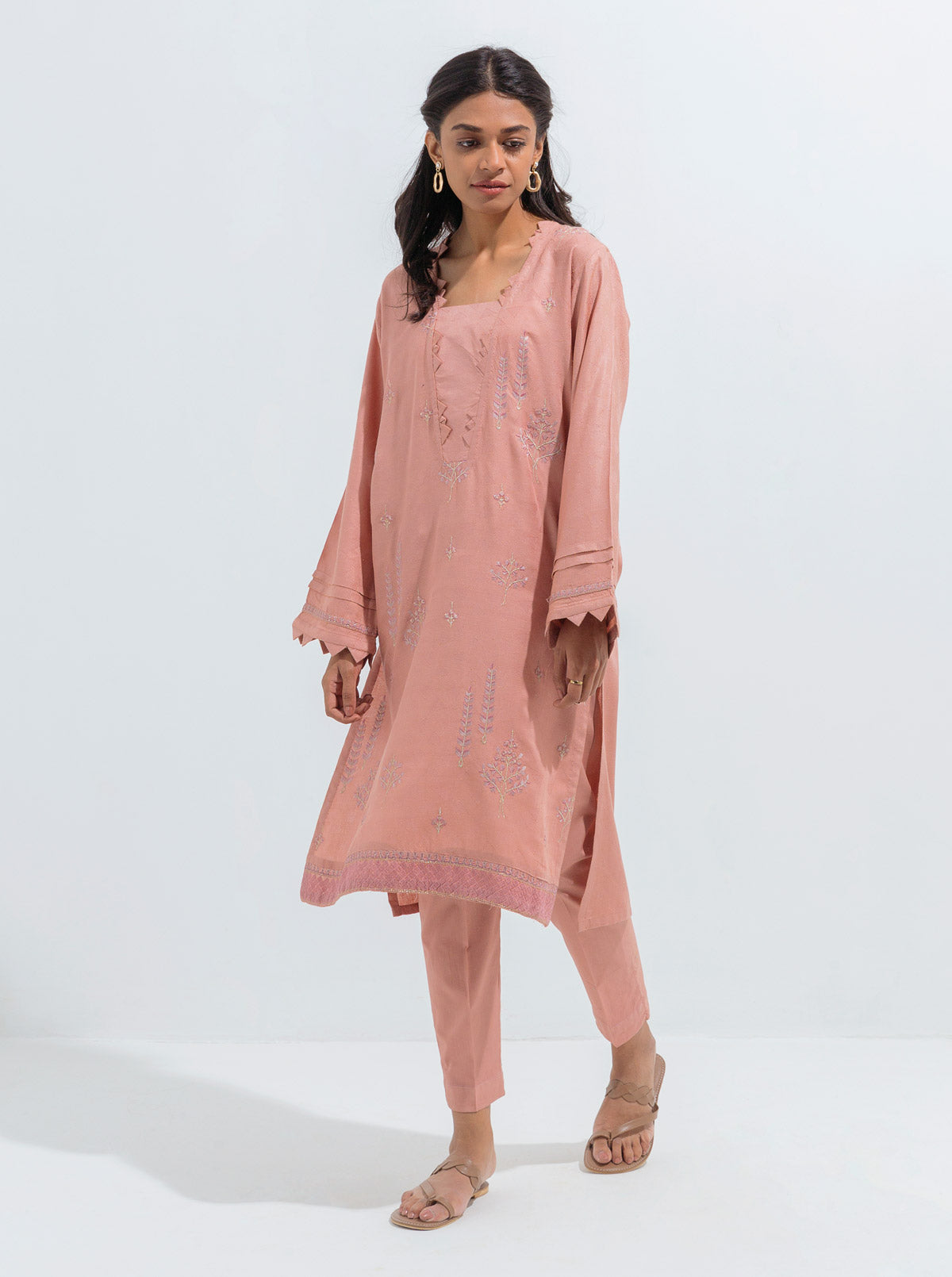 Embroidered Textured Shirt (Luxury Pret)