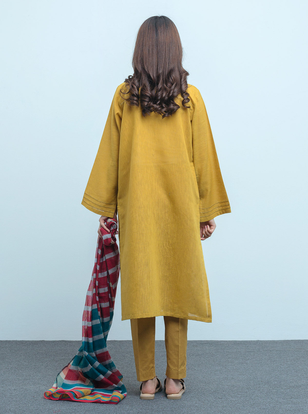 Embroidered Shirt With Dupatta