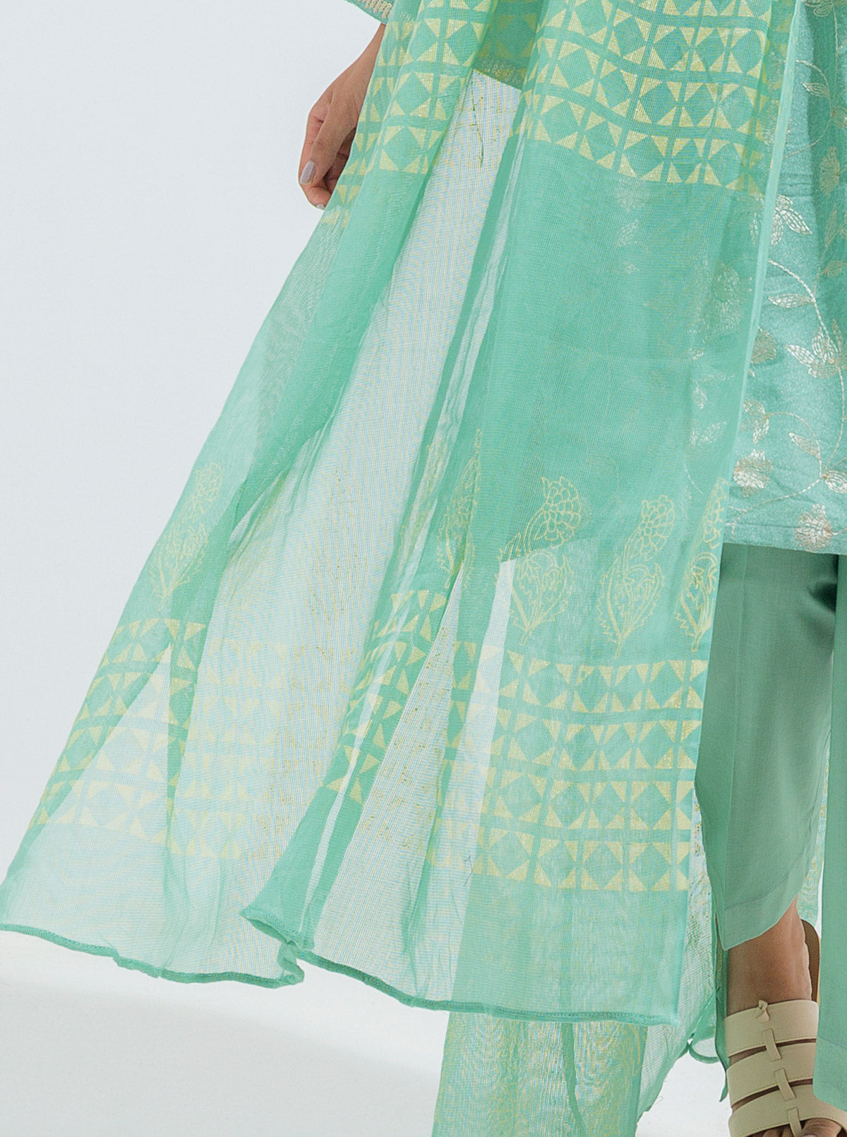 Embroidered Shirt With Dupatta