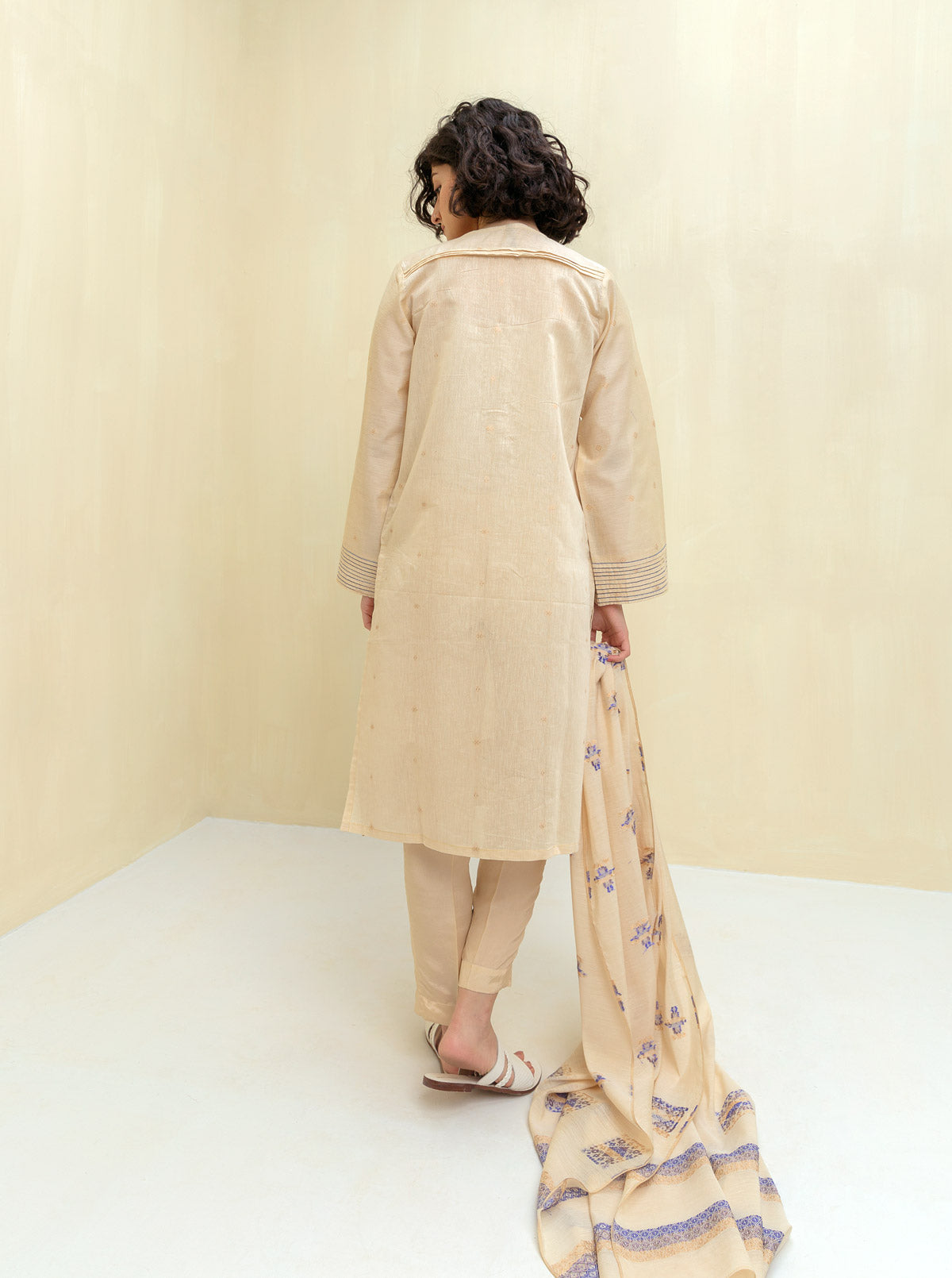 Embroidered Shirt With Dupatta