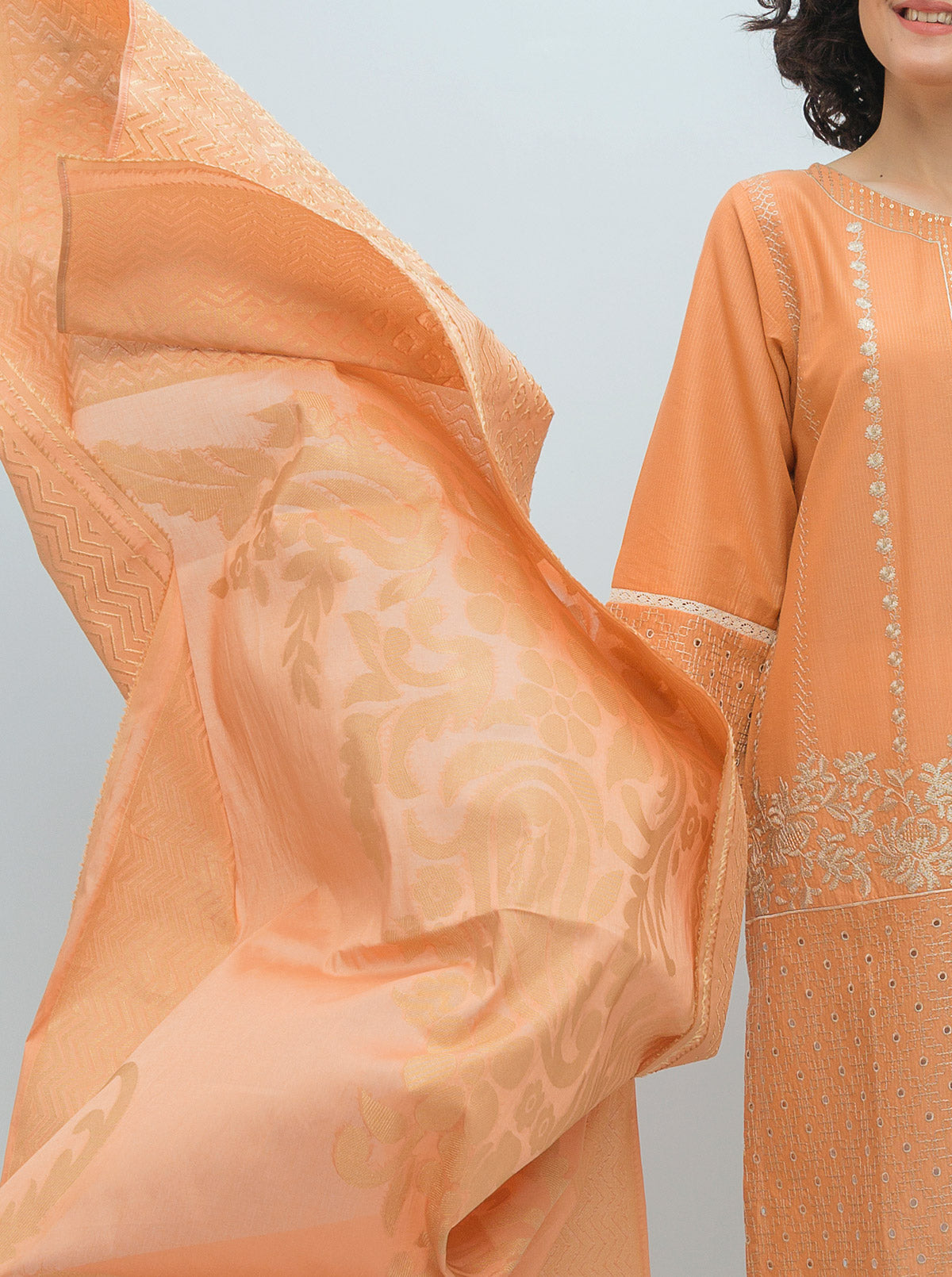 Embroidered Shirt With Dupatta