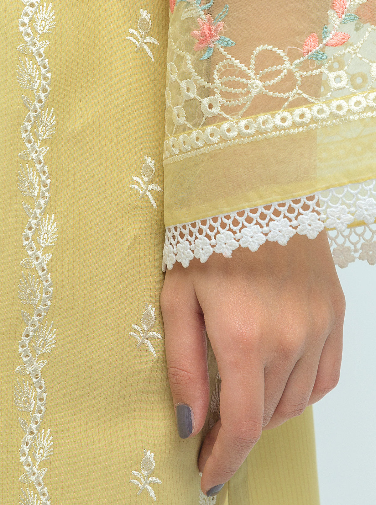 Embroidered Shirt With Dupatta