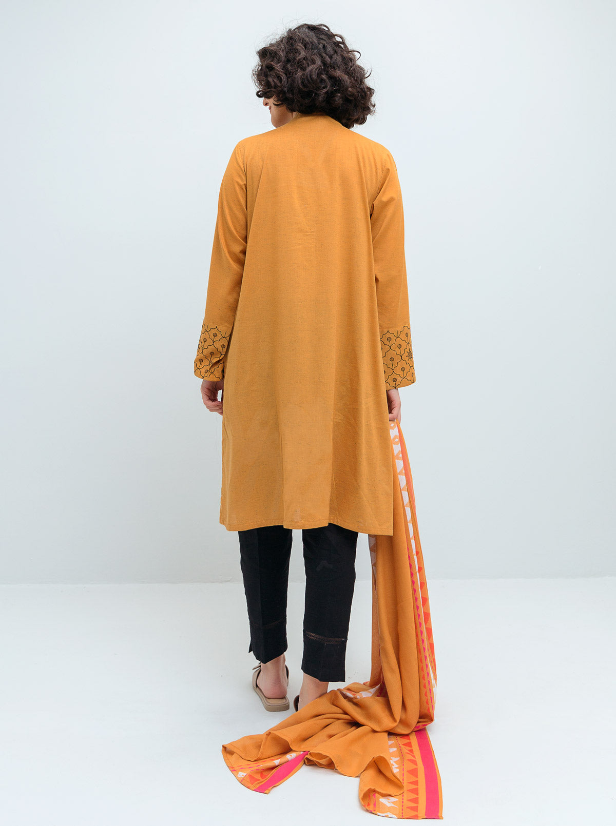 Embroidered Shirt With Dupatta