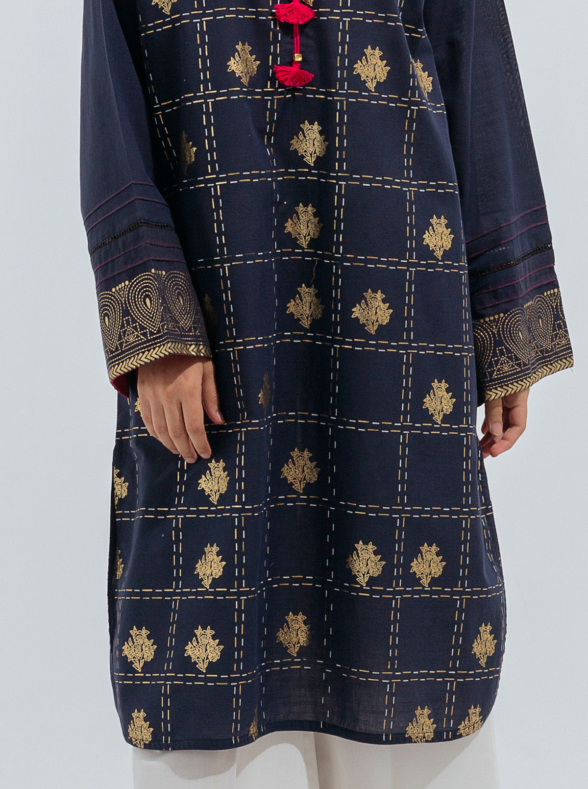 Embroidered Yarn Dyed Cotton Shirt (Pret)