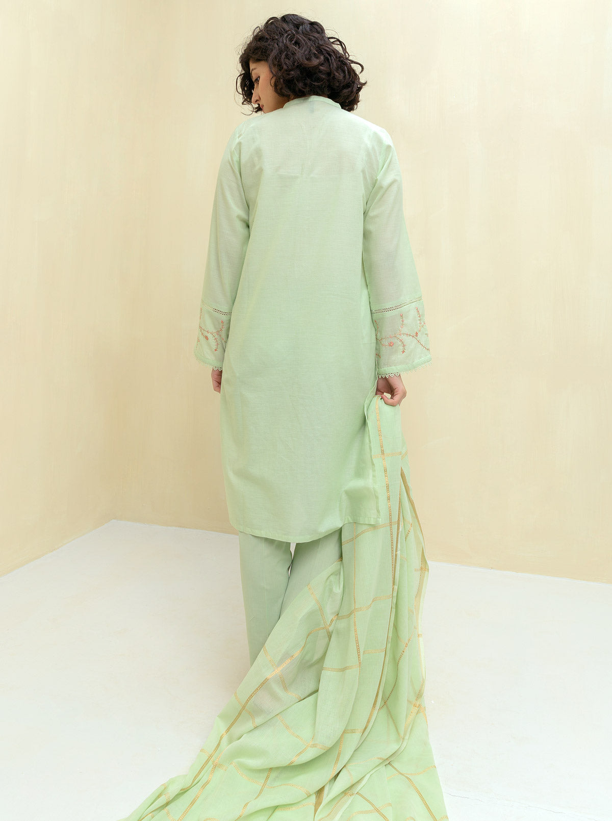 Embroidered Shirt With Dupatta