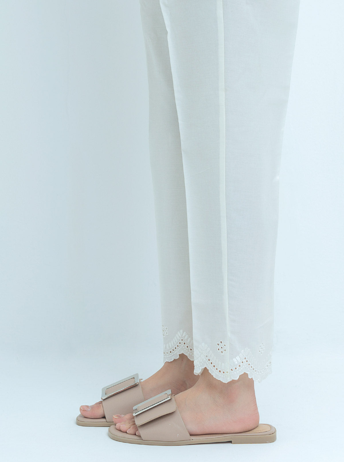 Embroidered Straight Pants