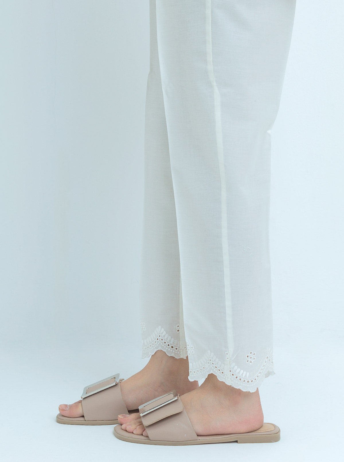 Embroidered Straight Pants