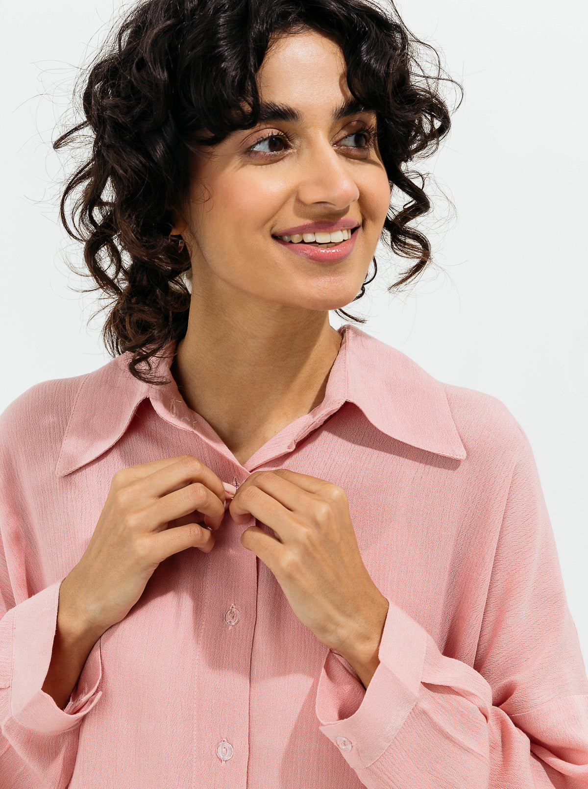 Light Pink Oversized Collar Shirt