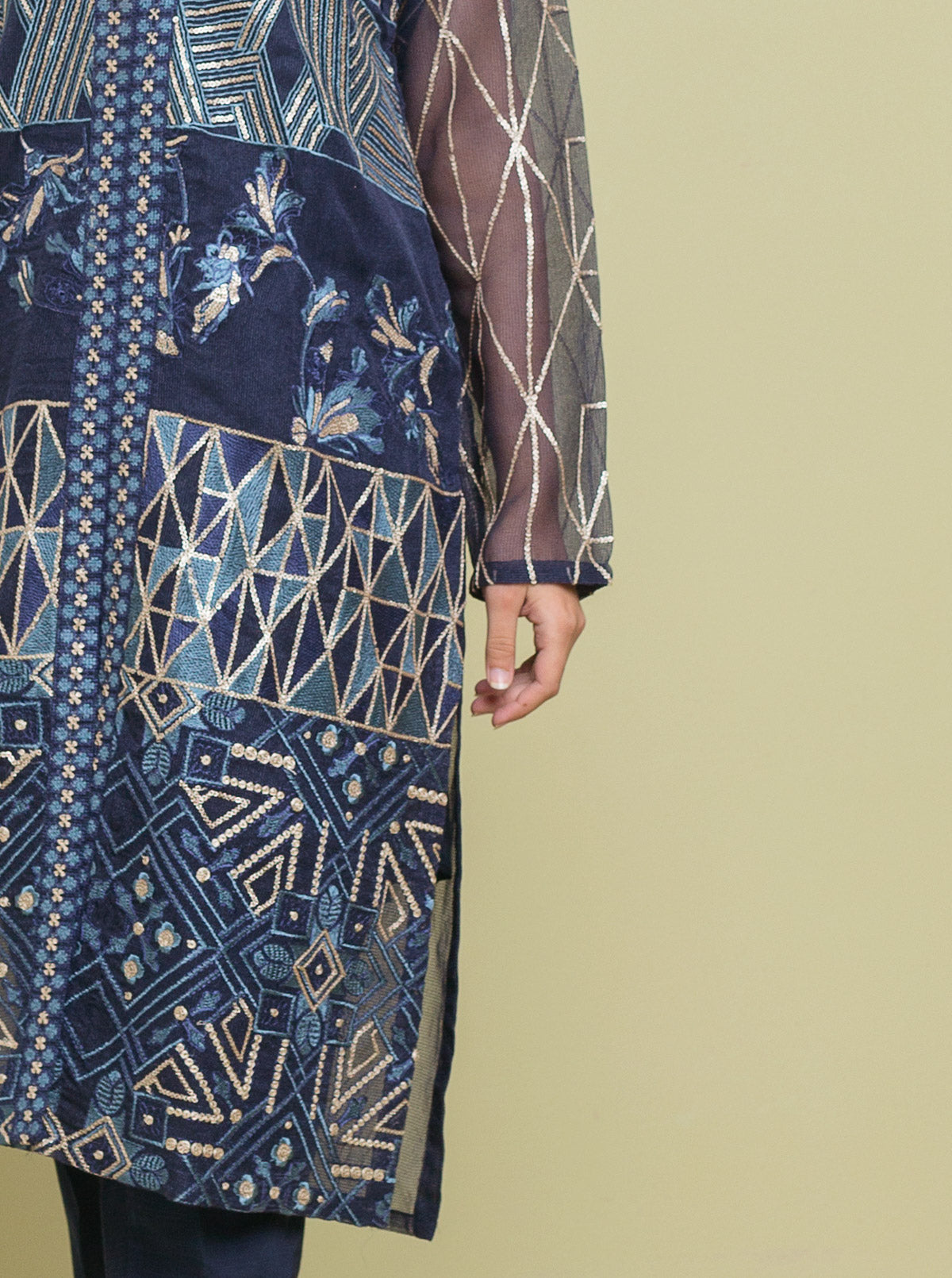 AJZS-03 EMBROIDERED CHIFFON 3 PCS