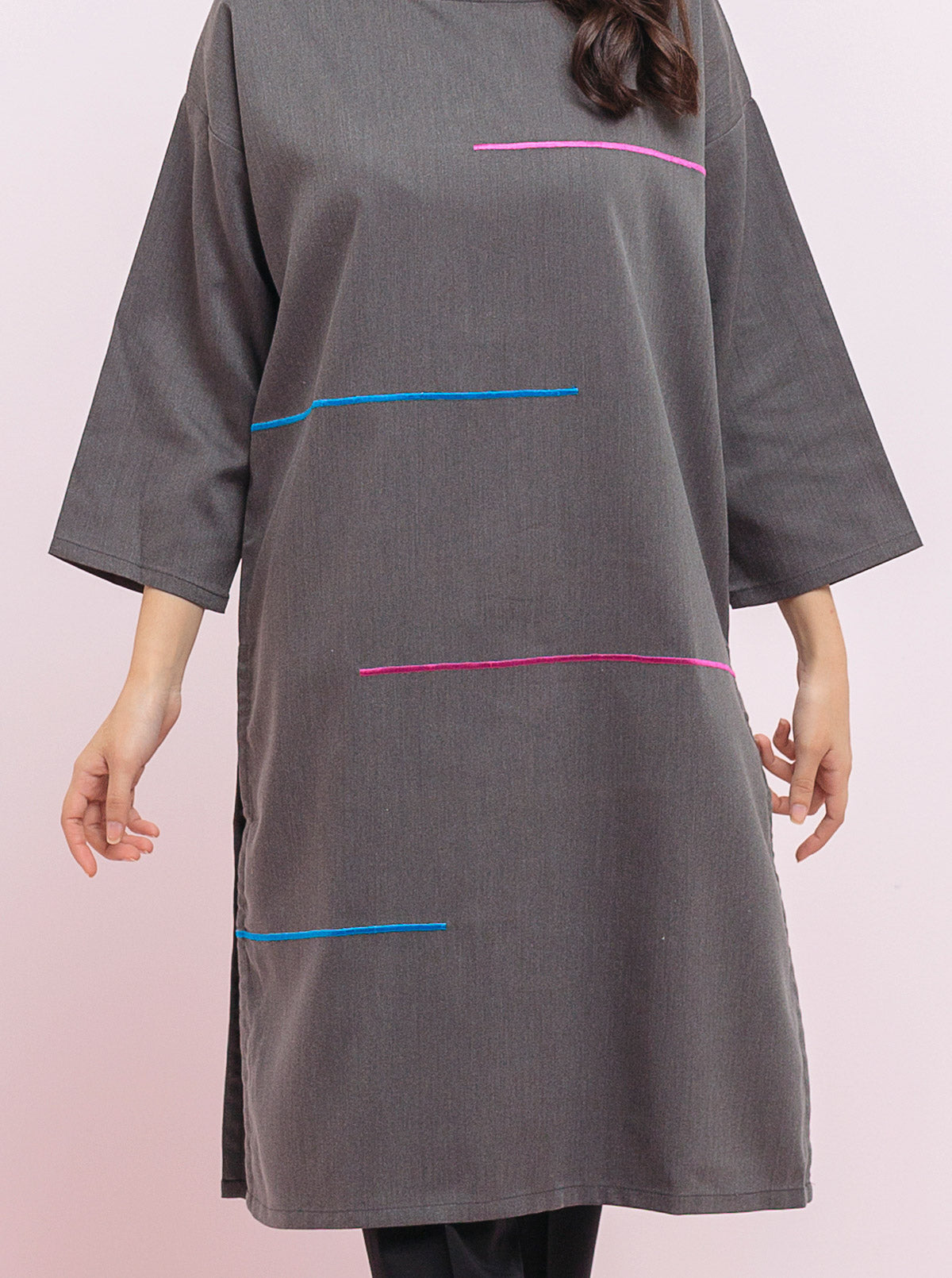 AJZS-20 EMBROIDERED CHANDERI COTTON 2 PCS