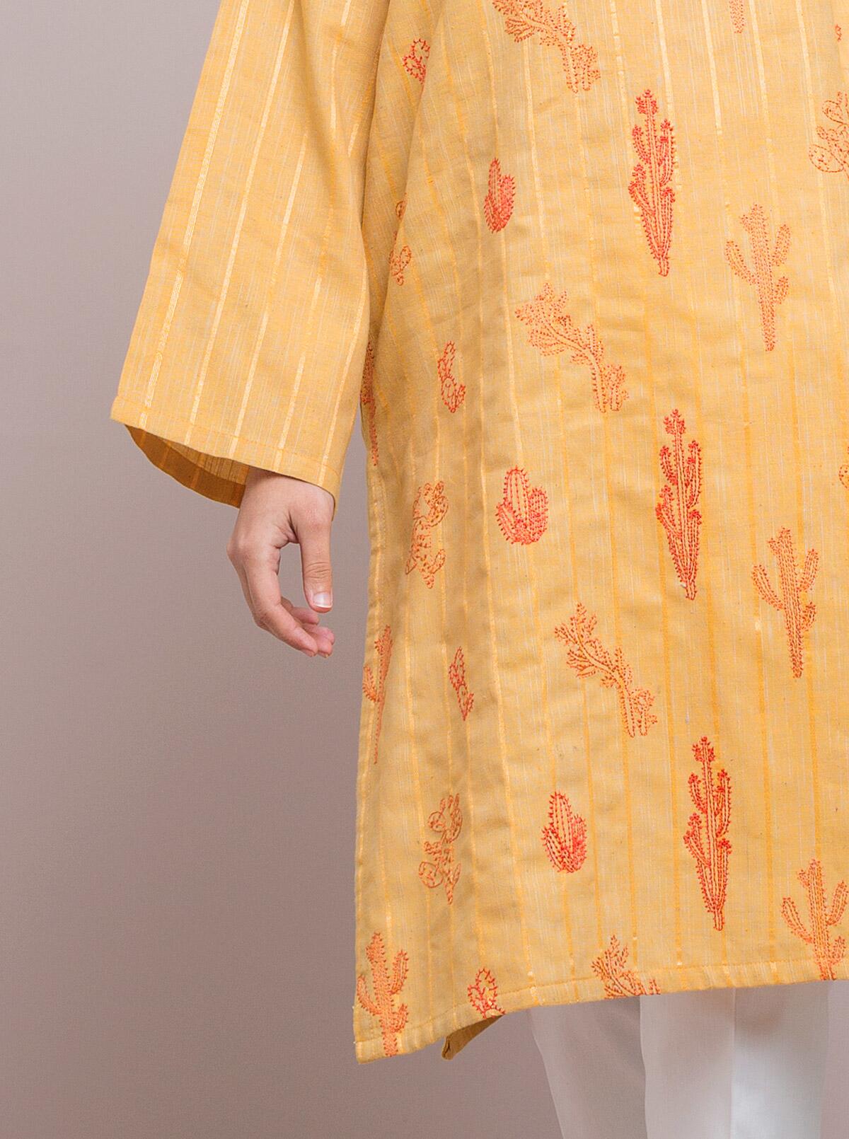 AJUBEP-05 Printed Embroidered Cambric Unstitched 3 Pcs