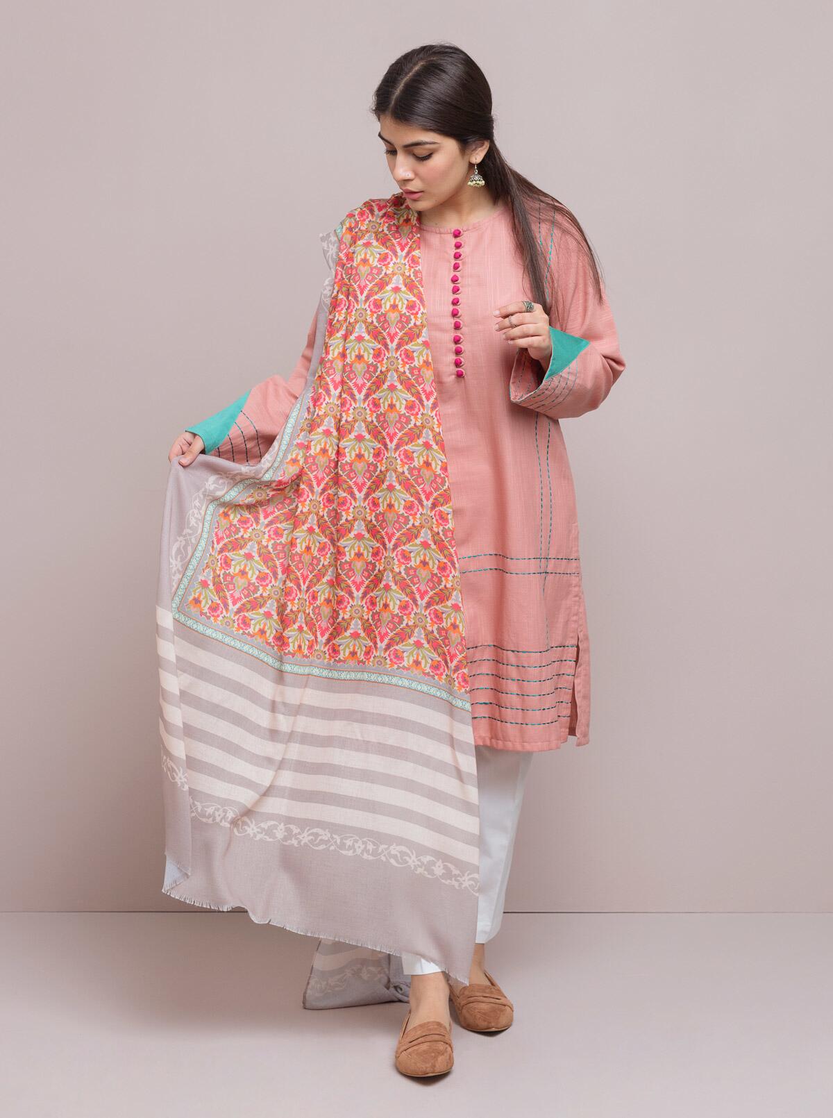 AJZS-12 EMBROIDERED CHANDERI COTTON 3 PCS