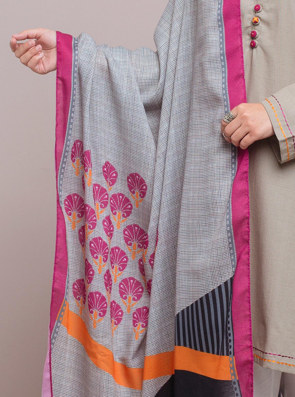 AJZS-15 EMBROIDERED RAW SILK 1 PC