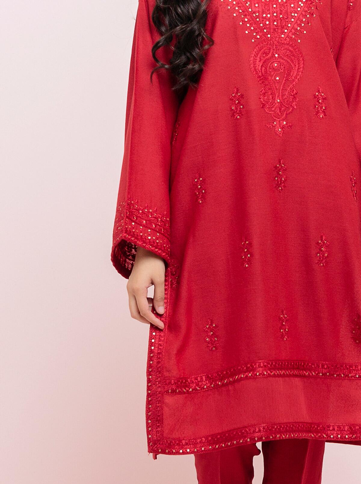DA-1623 NAVY BLUE EMBROIDERED KURTA