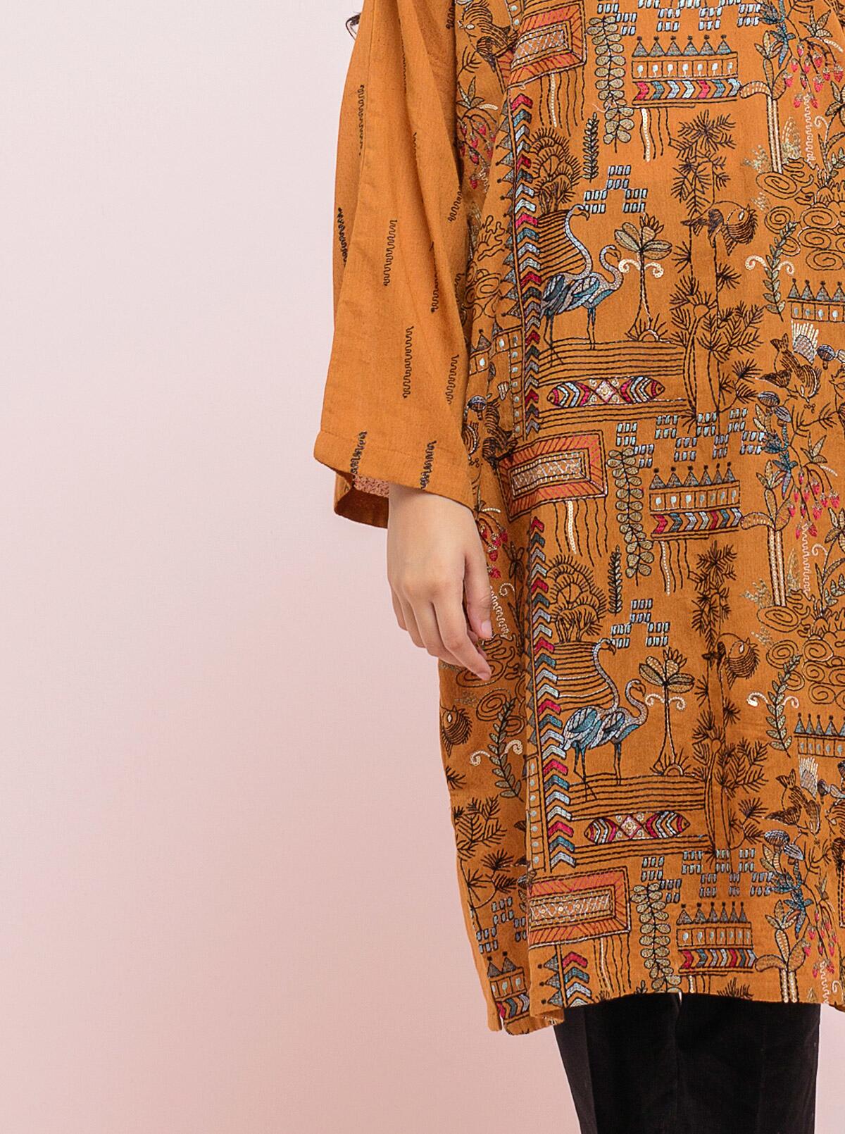 DA-1630 BLUE EMBROIDERED KURTA