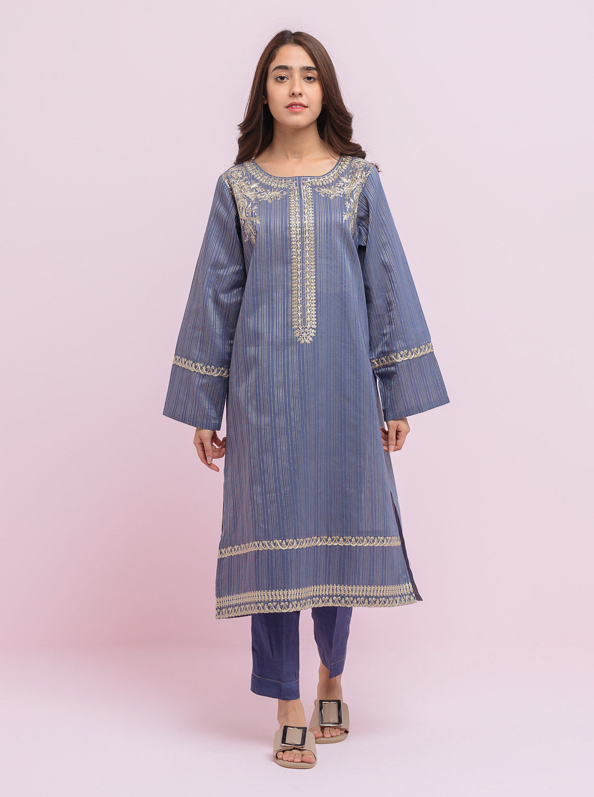 AJUW-41 PRINTED KHADDAR 3 Pcs