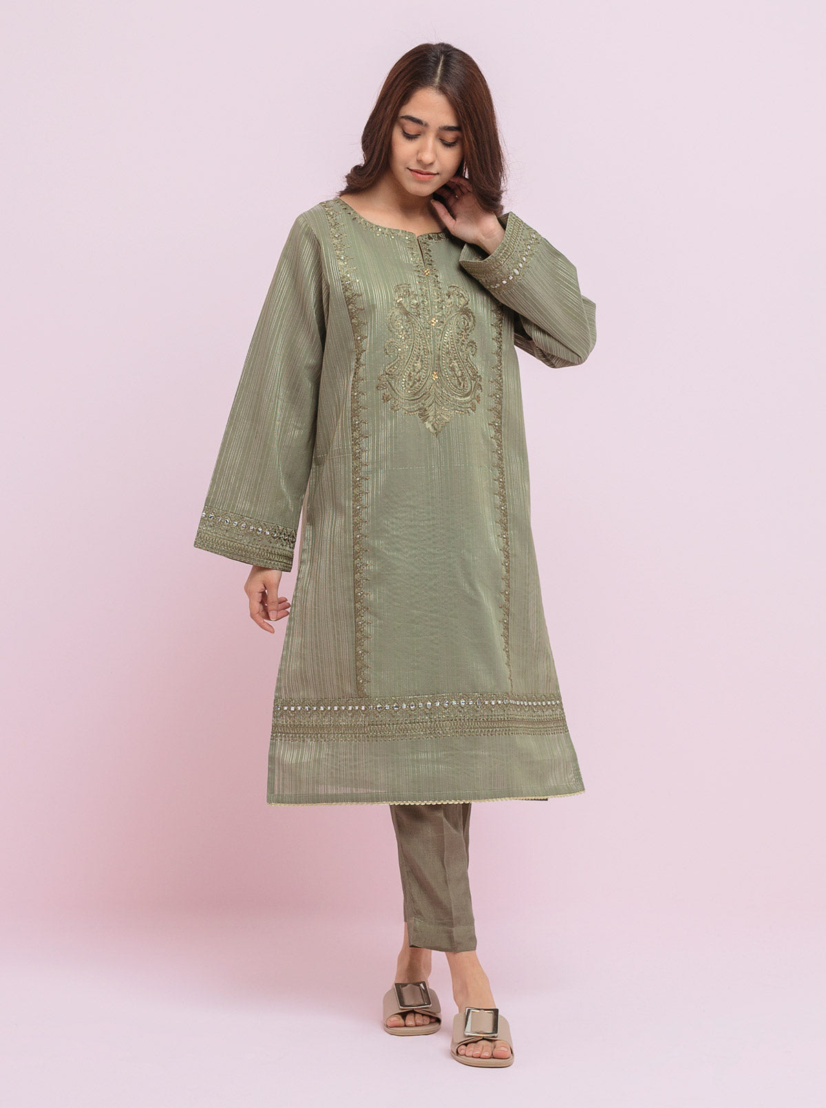 AJUW-40 PRINTED KHADDAR 3 Pcs