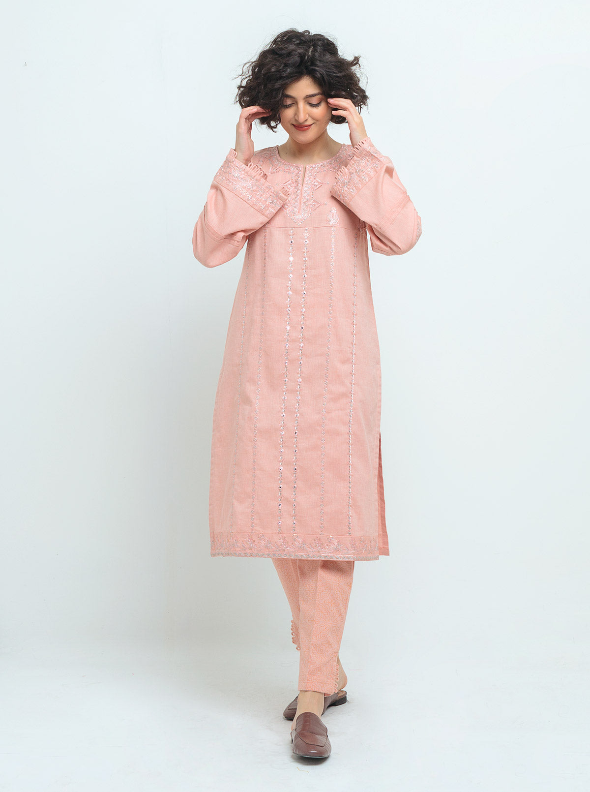 EMBROIDERED CHIFFON UF-4277