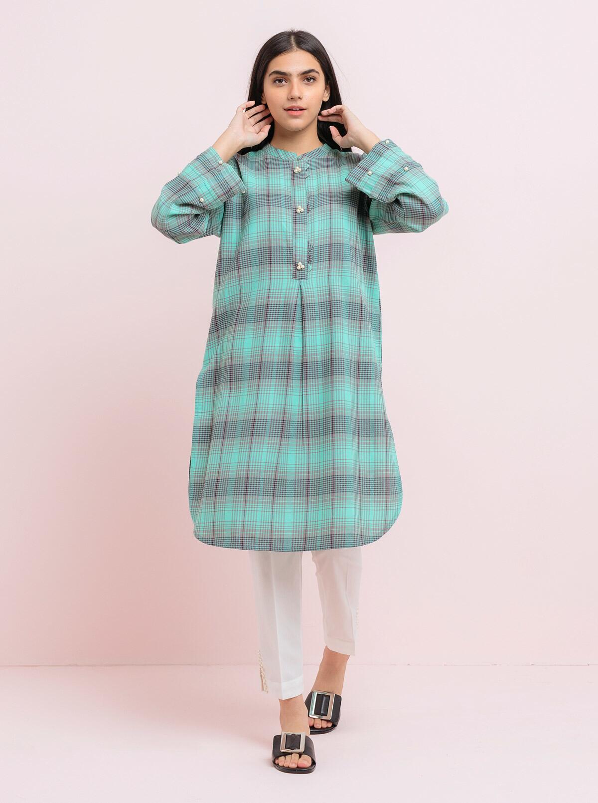 DA-1391 YELLOW EMBROIDERED KURTA