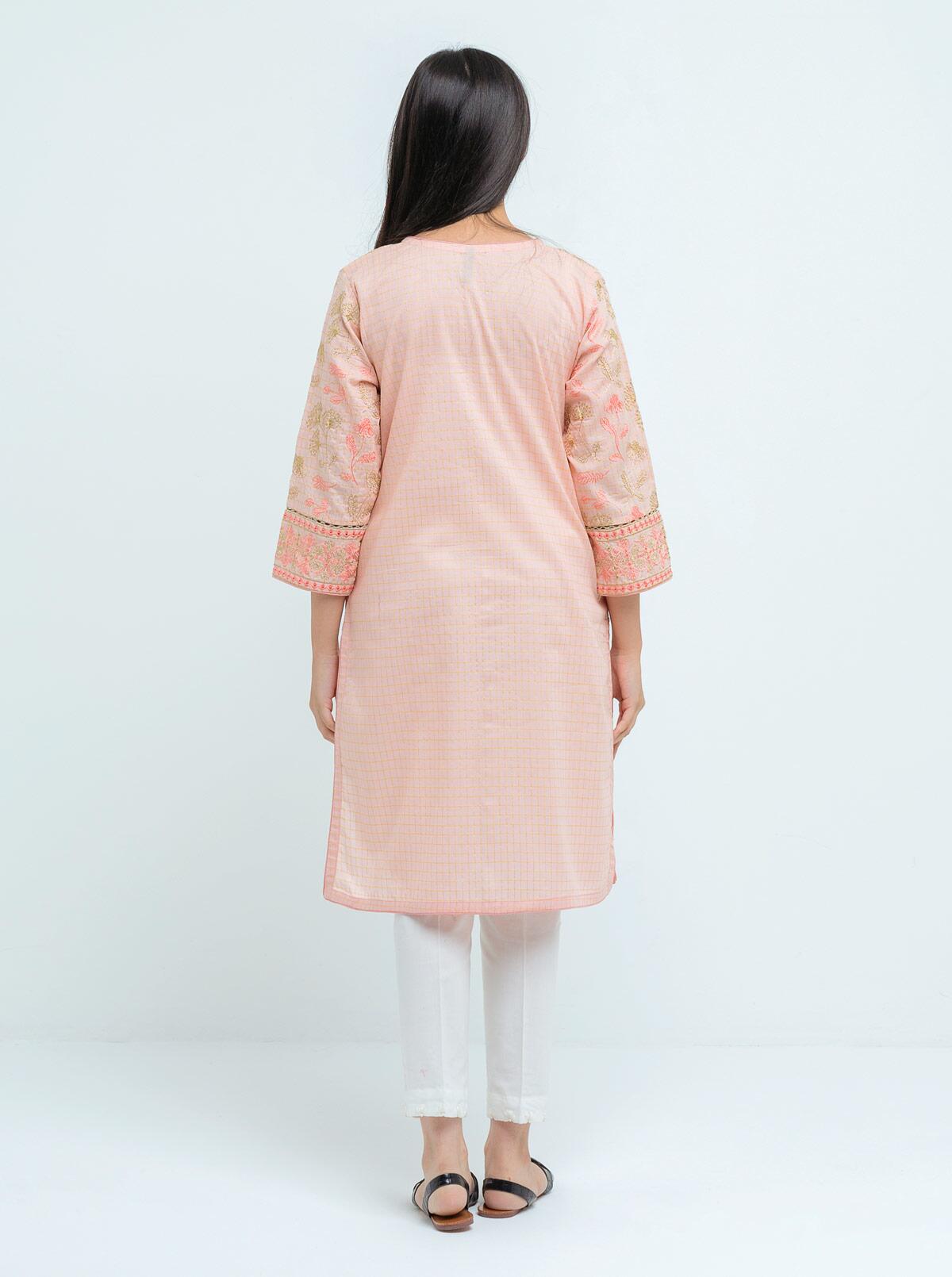 DA-1396 Sky-Blue EMBROIDERED KURTA