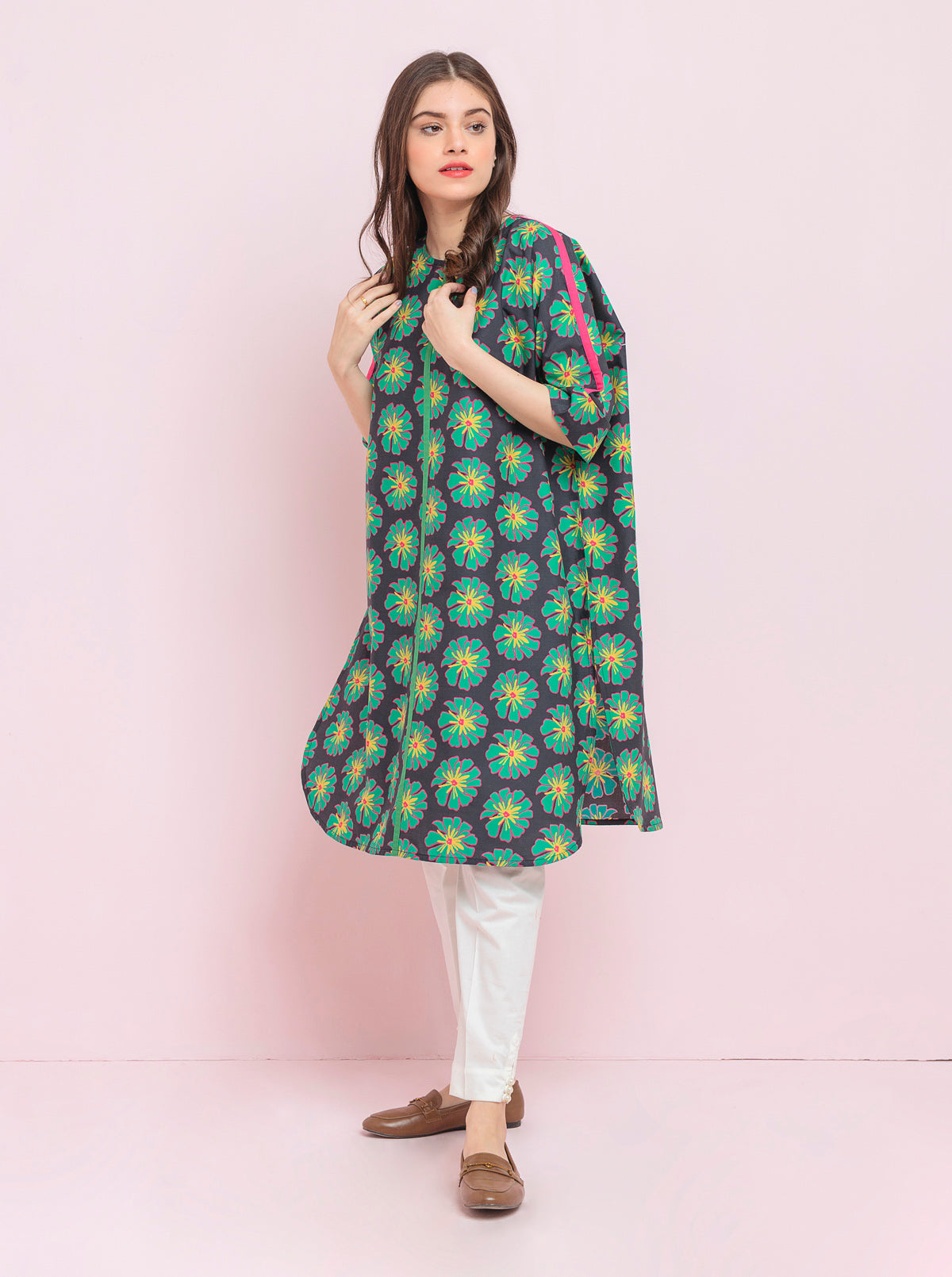 Printed Cambric Shirt (Pret)