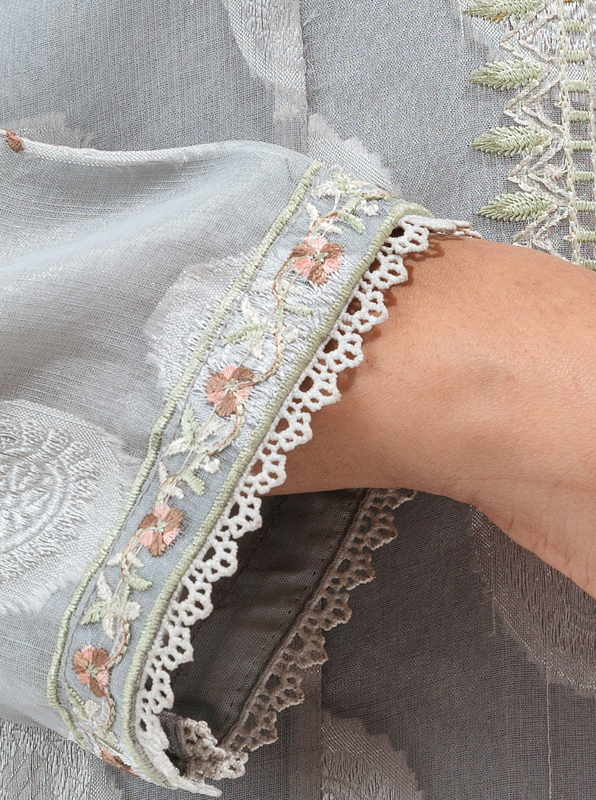 Embroidered Shirt With Dupatta