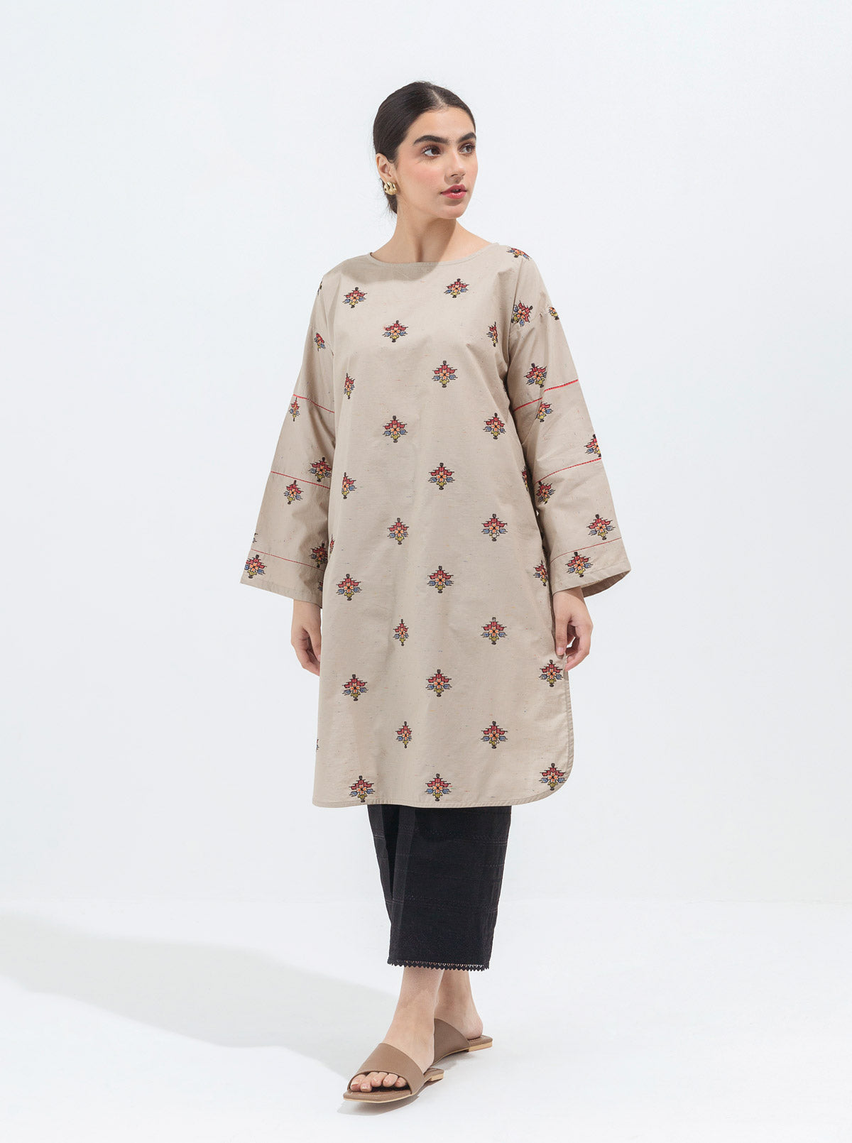 Embroidered Dupatta (as Shown)
