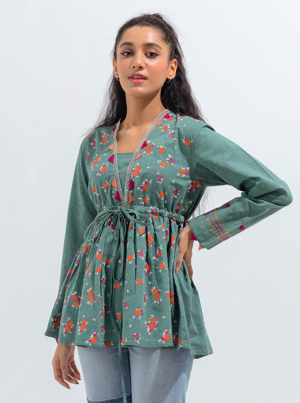 Block Printed Peplum
