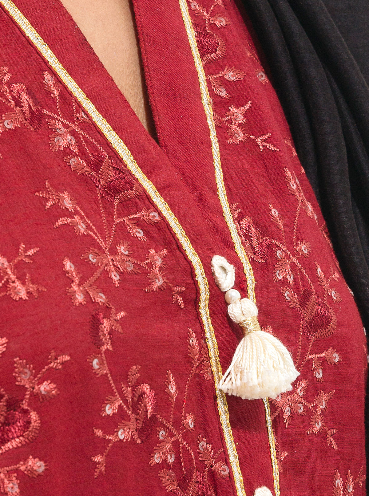 Embroidered Shirt With Dupatta